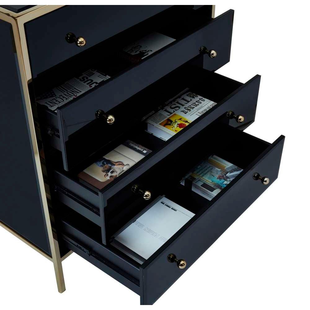 Black & Gold - Birlea - Fenwick 4 Drawer Chest - 6