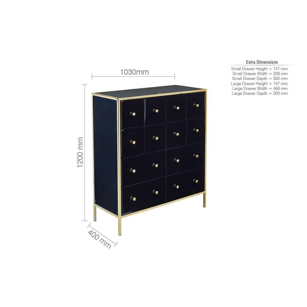 Black & Gold - Birlea - Fenwick Merchant Chest - 12