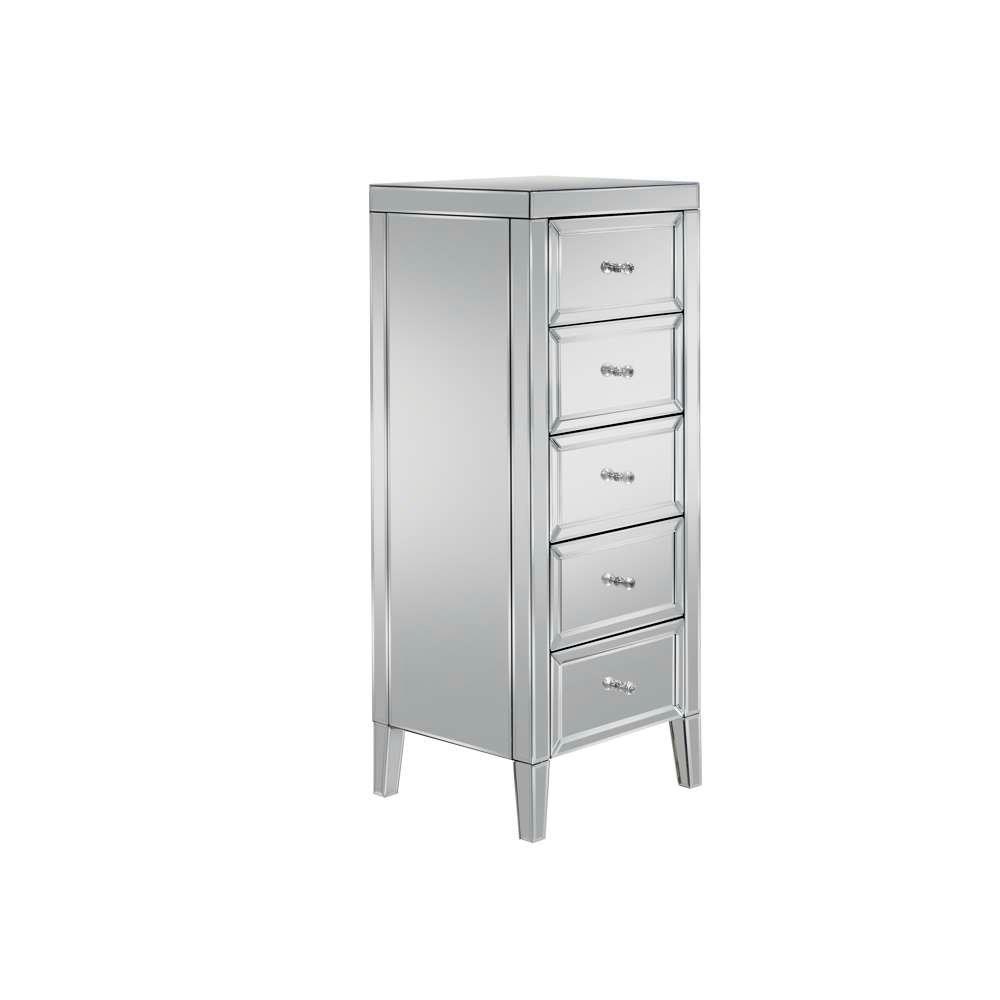 Mirrored - Birlea - Valencia 5 Drawer Narrow Chest - 8