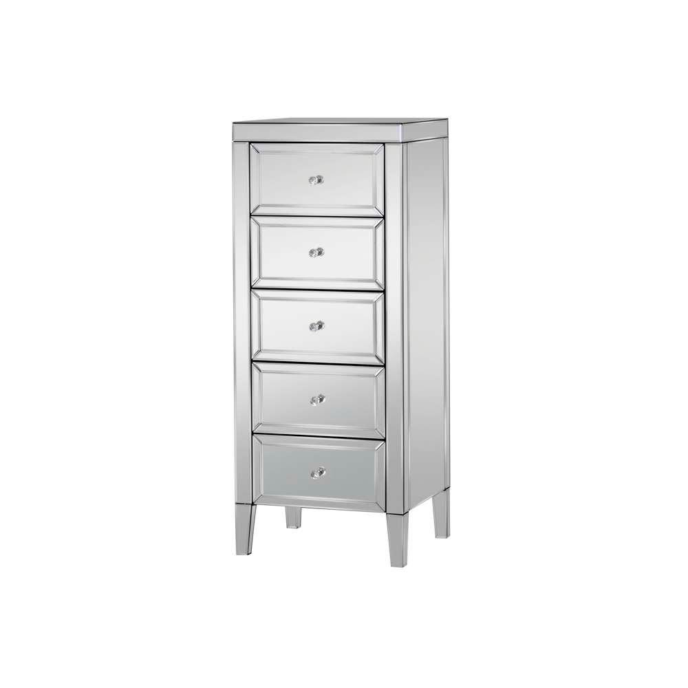 Mirrored - Birlea - Valencia 5 Drawer Narrow Chest - 9
