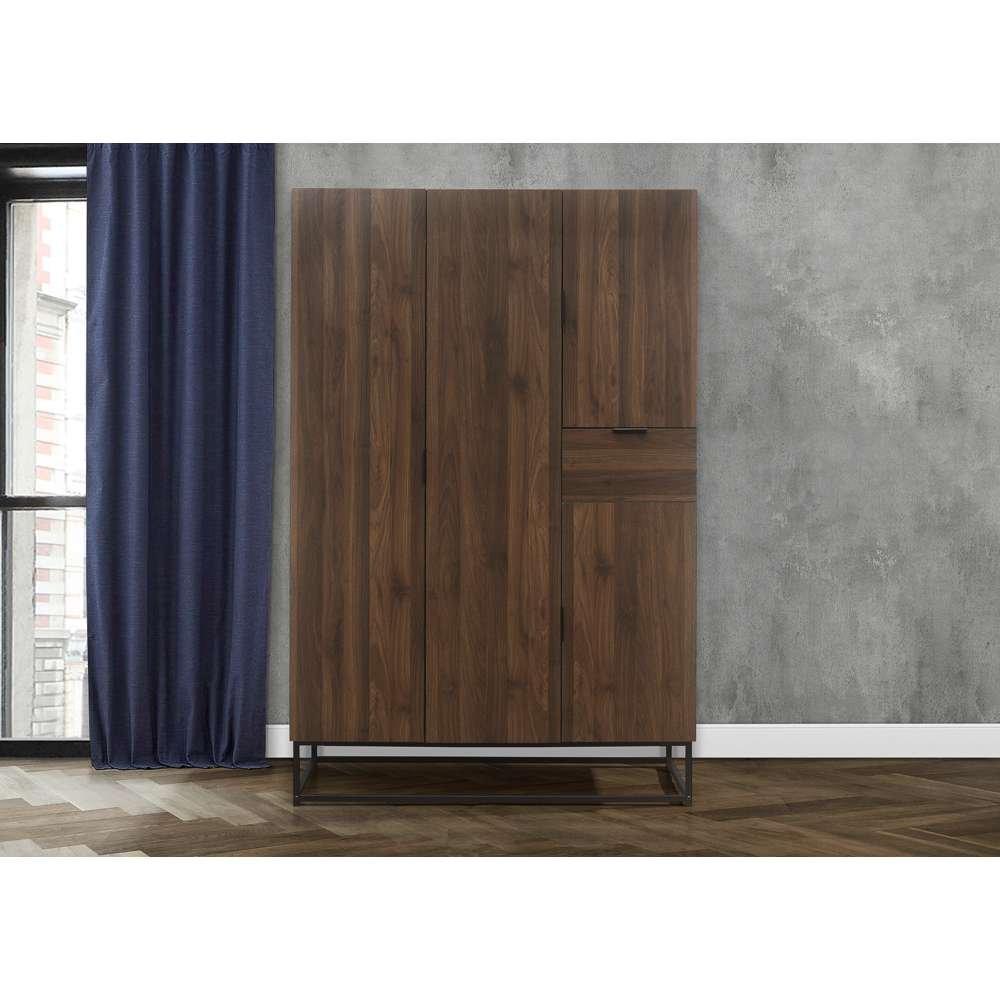 Walnut - Birlea - Houston 4 Door Wardrobe - 2