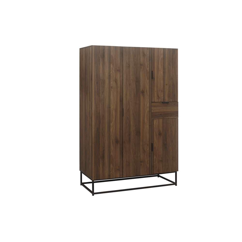 Walnut - Birlea - Houston 4 Door Wardrobe - 3