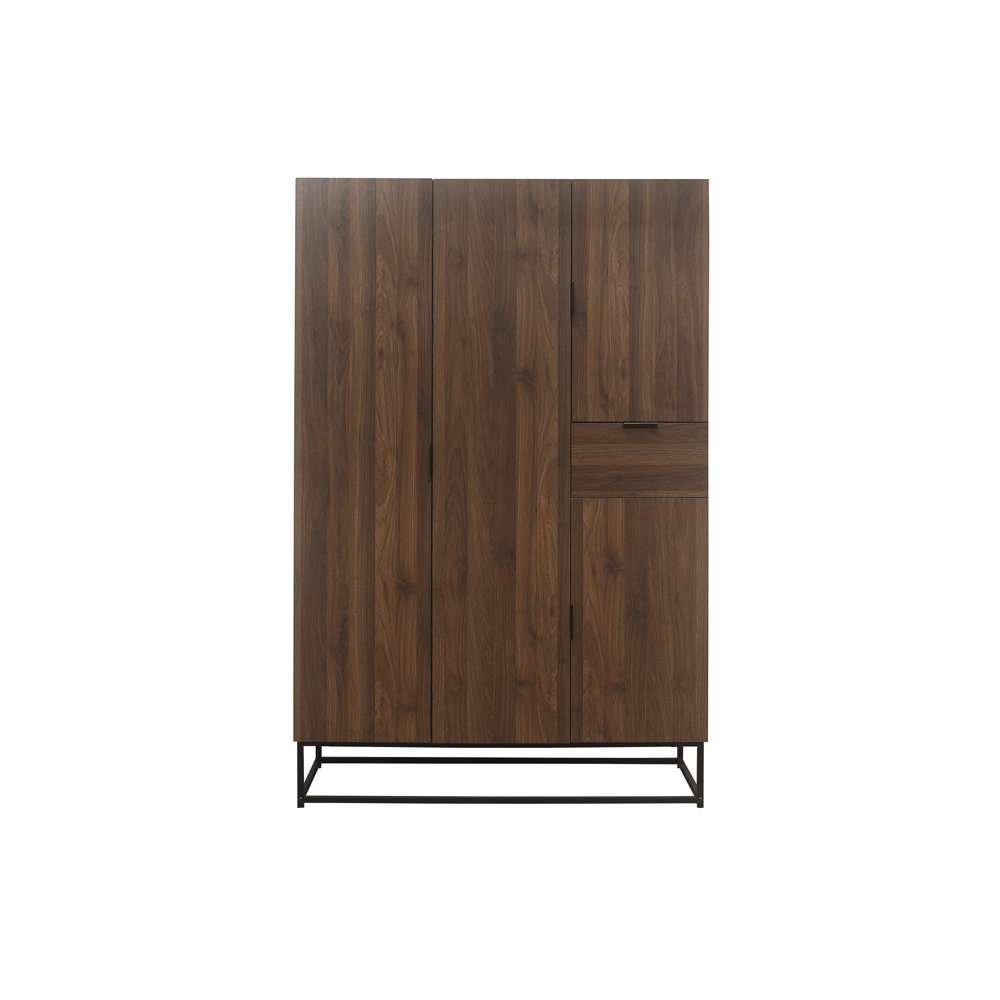 Walnut - Birlea - Houston 4 Door Wardrobe - 5