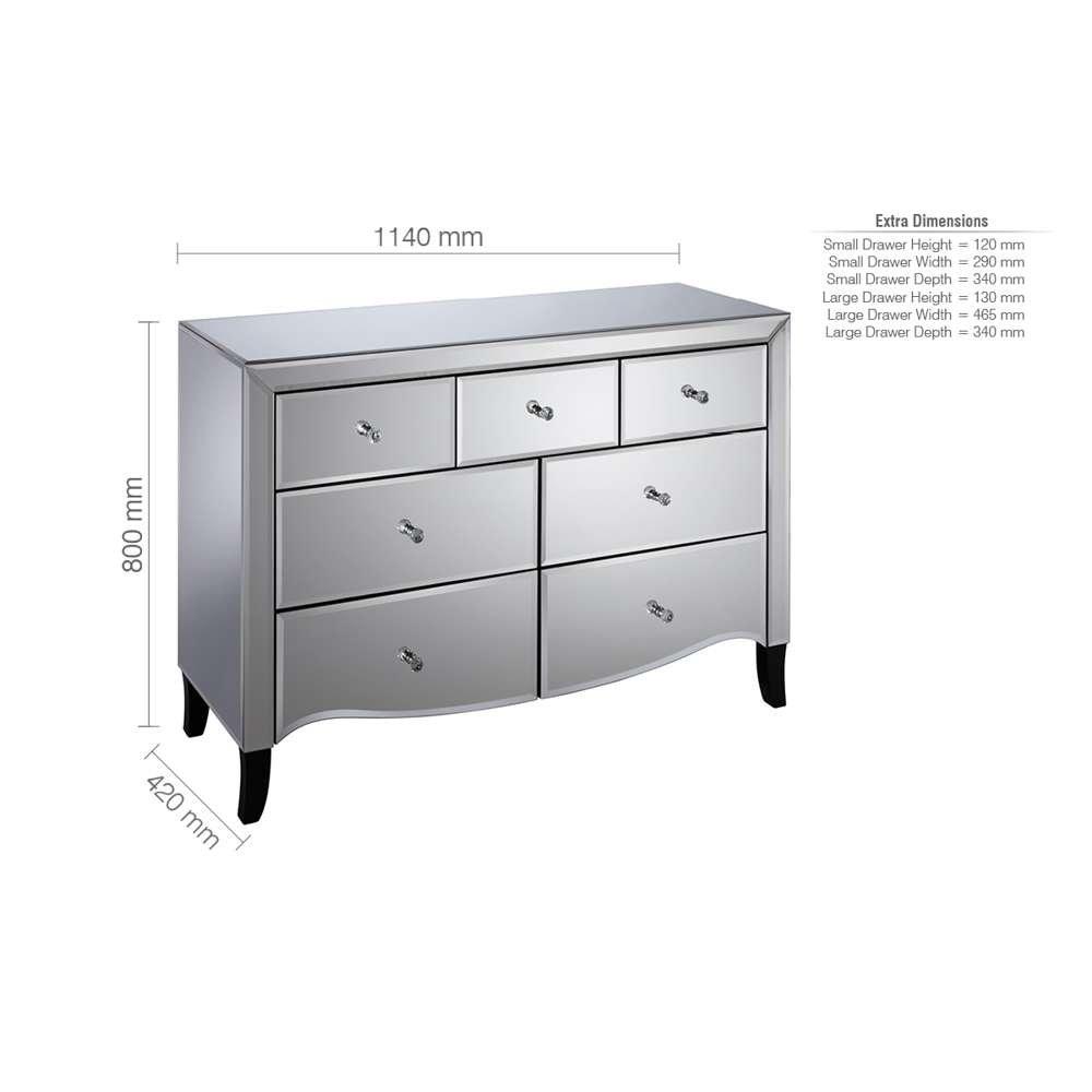 Mirrored - Birlea - Palermo 3 Over 4 Chest - 8