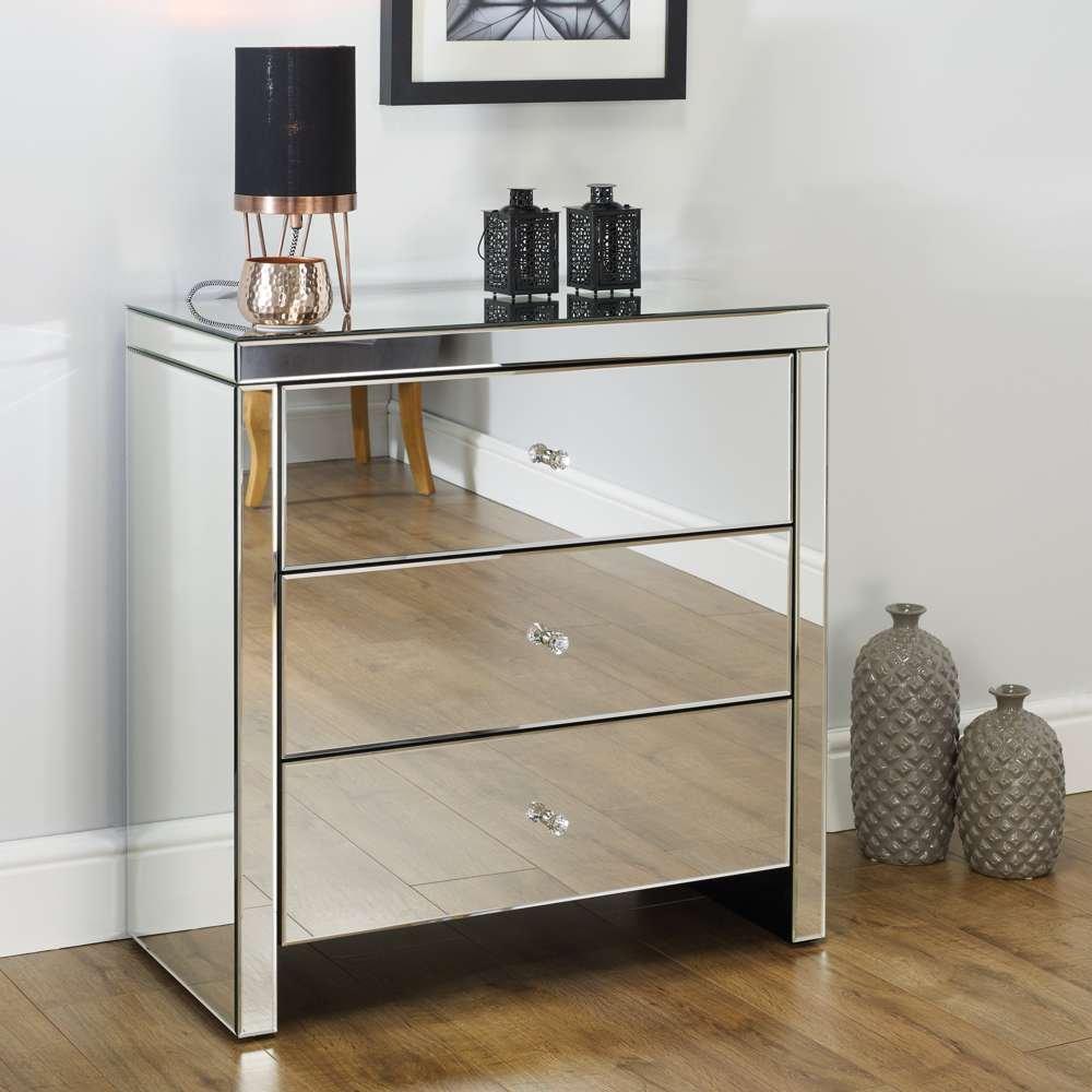 Birlea  Seville 3 Drawer Chest - Mirrored