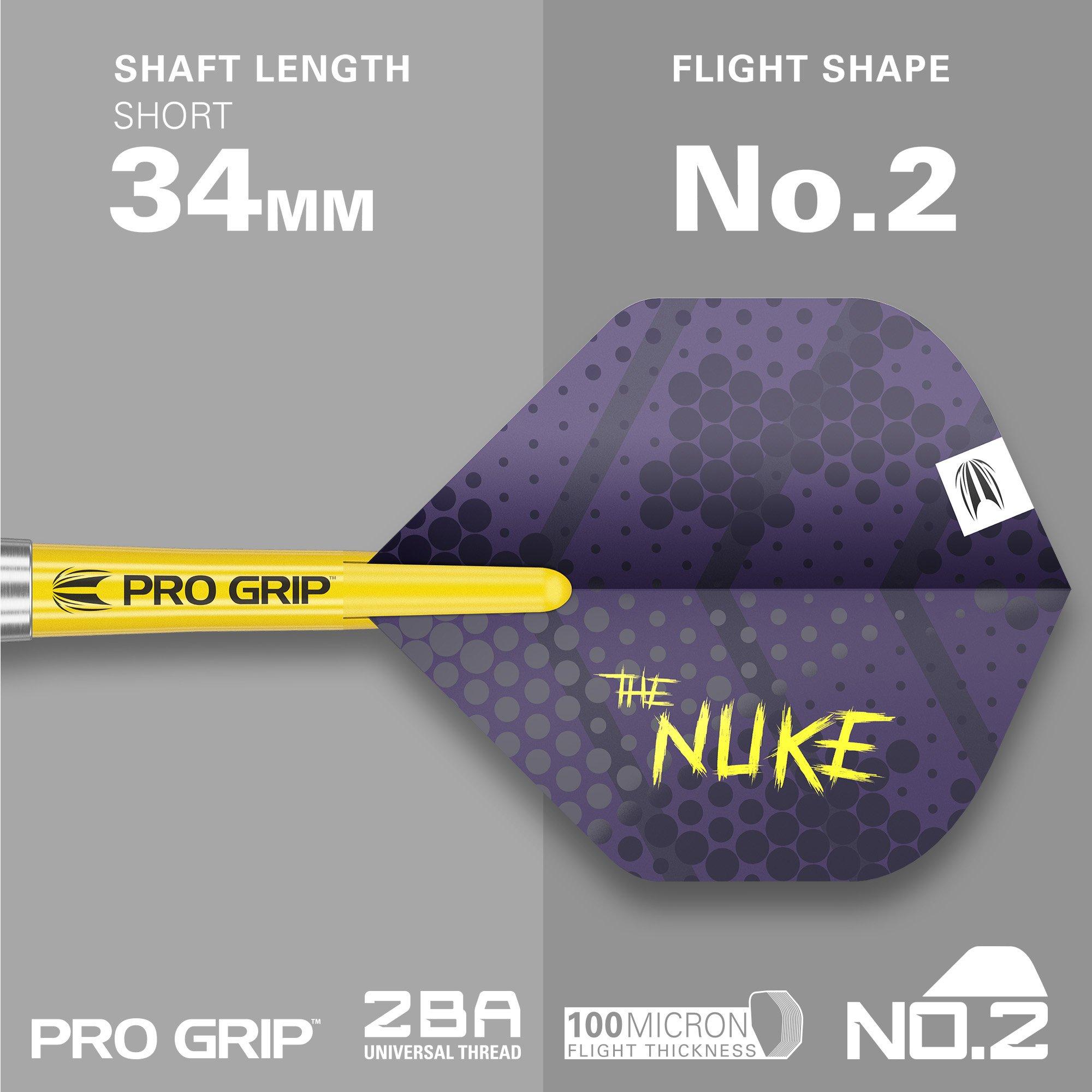 Purple/Yellow - Target Darts - Luke Littler 22G Brass Dart Set - 4