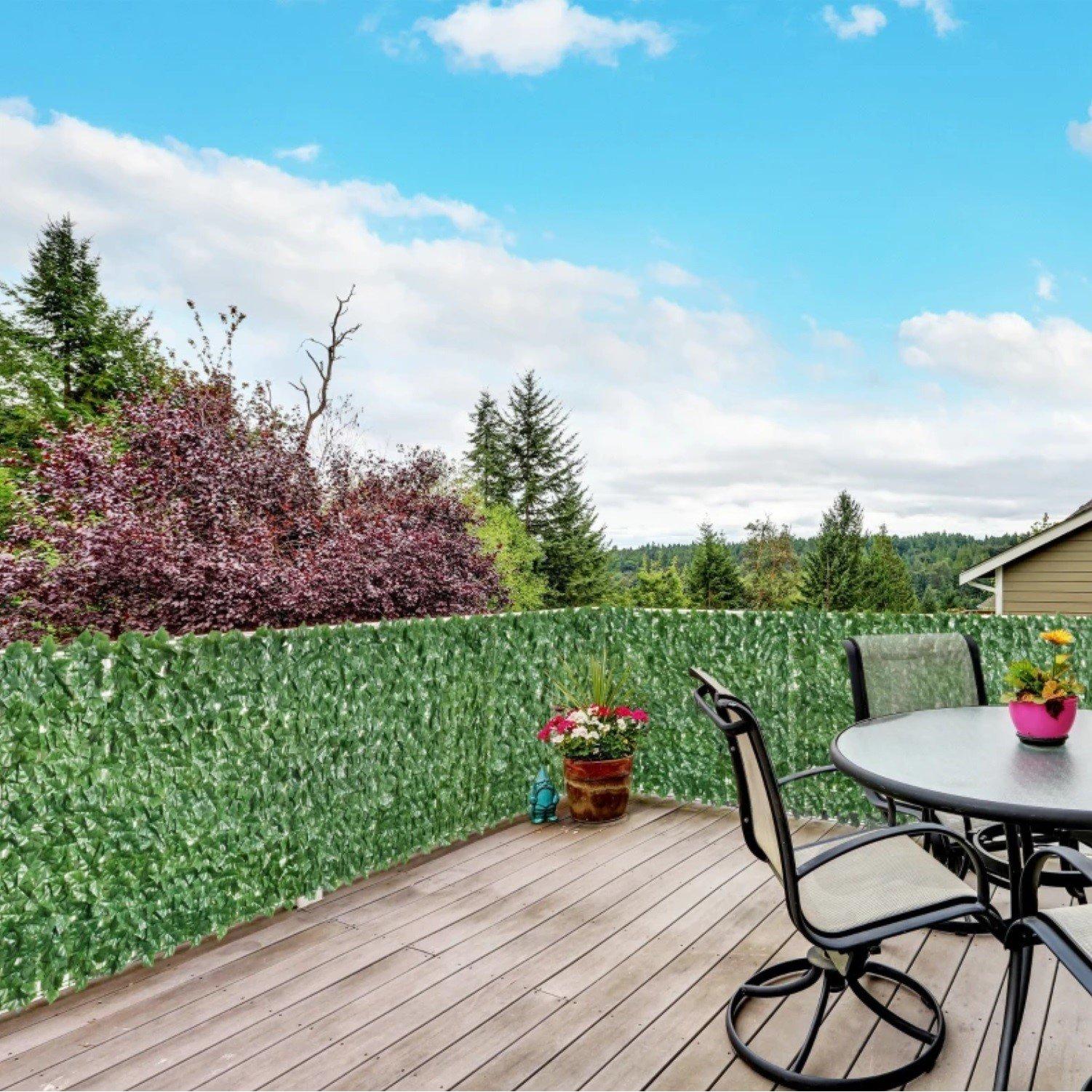 Green - Outsunny - Outsunny 1-Piece Artificial Leaf Hedge 3m * 1m - 2