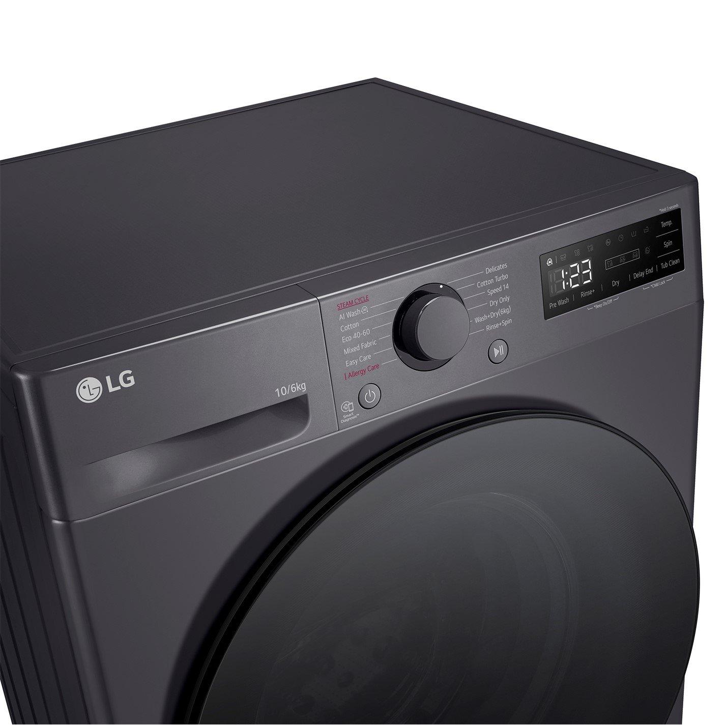 Silver - LG - LG TURBOWASH FWY606GBLN1 10 / 6KG WASHER DRYER - 8