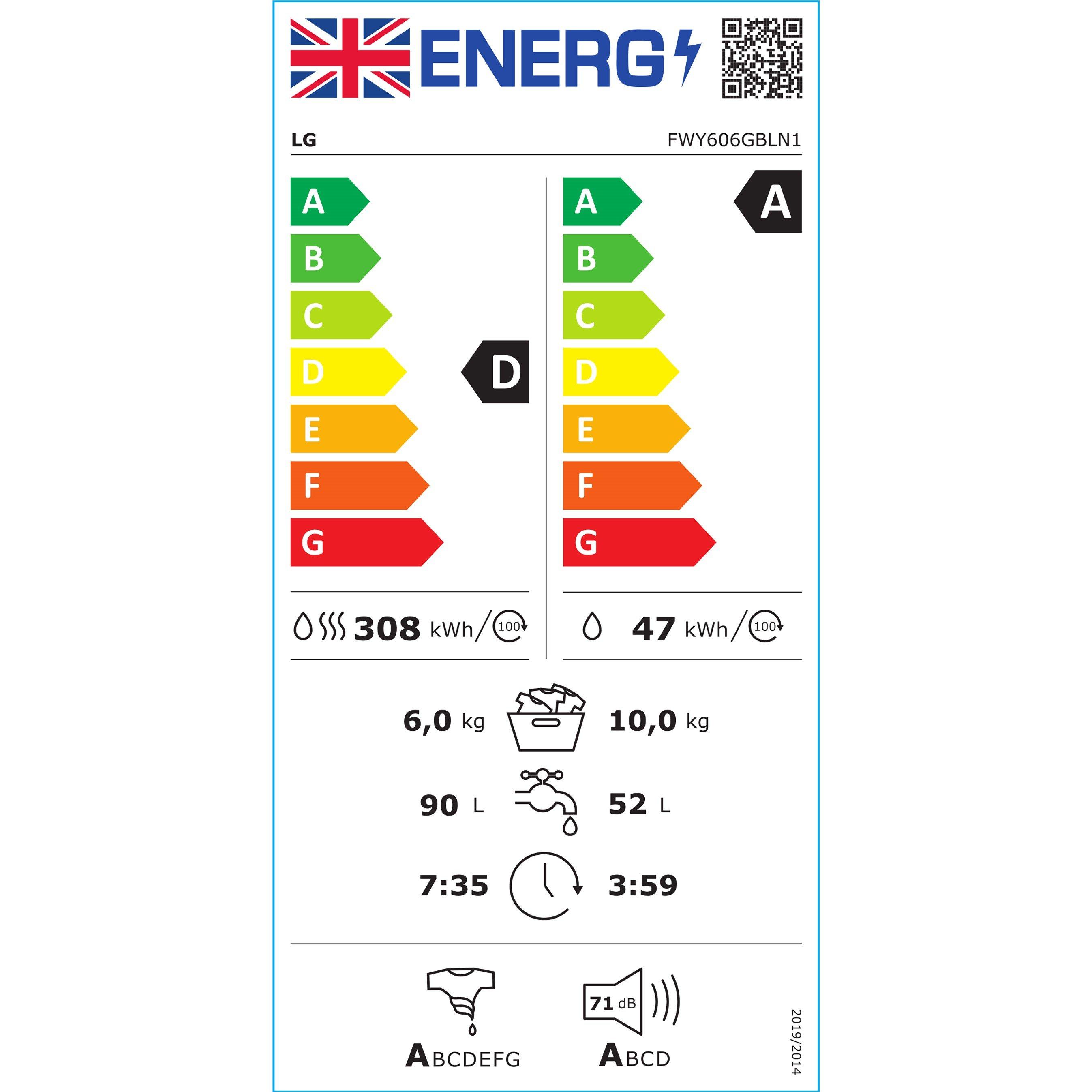 Silver - LG - LG TURBOWASH FWY606GBLN1 10 / 6KG WASHER DRYER - 9