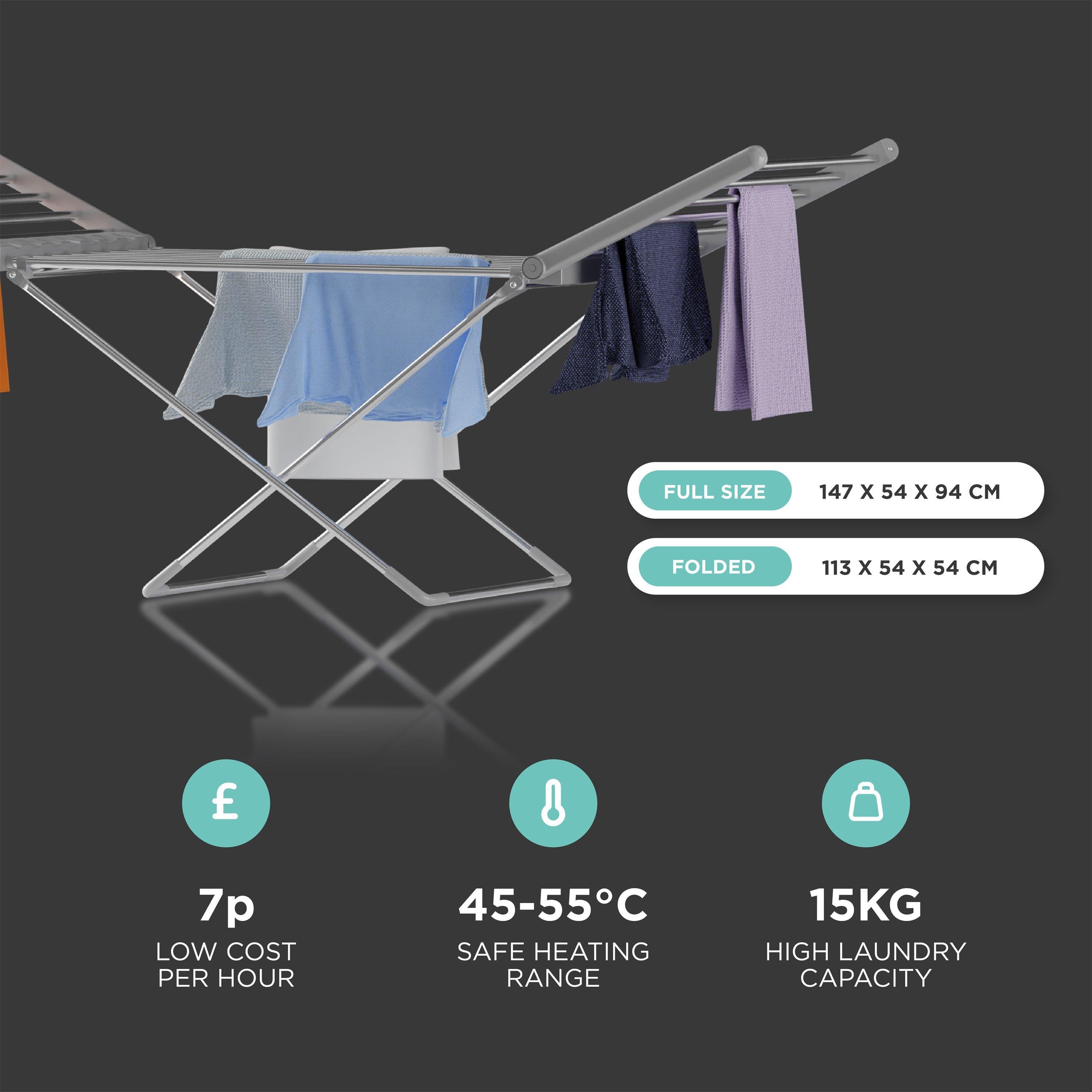 Silver - DMD Collective - Winged Electric Clothes Dryer - 2