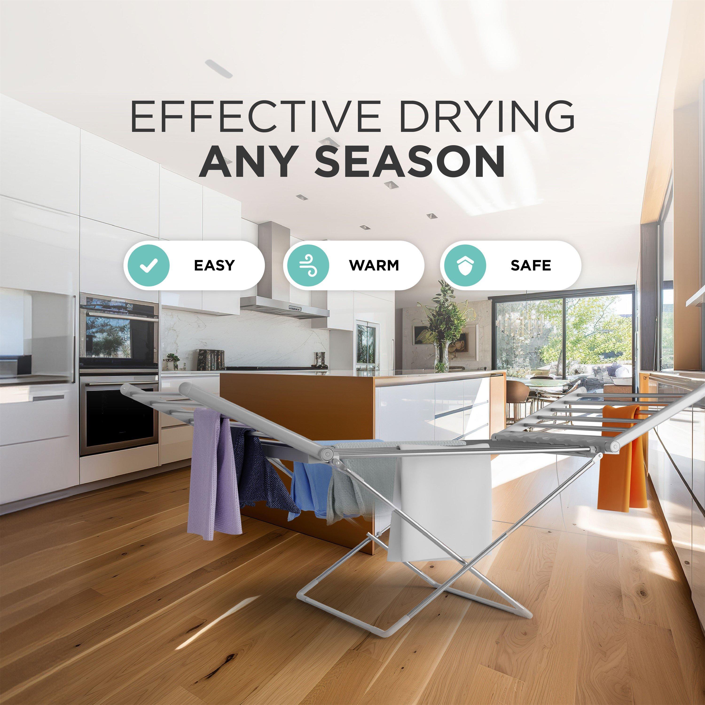 Silver - DMD Collective - Winged Electric Clothes Dryer - 4