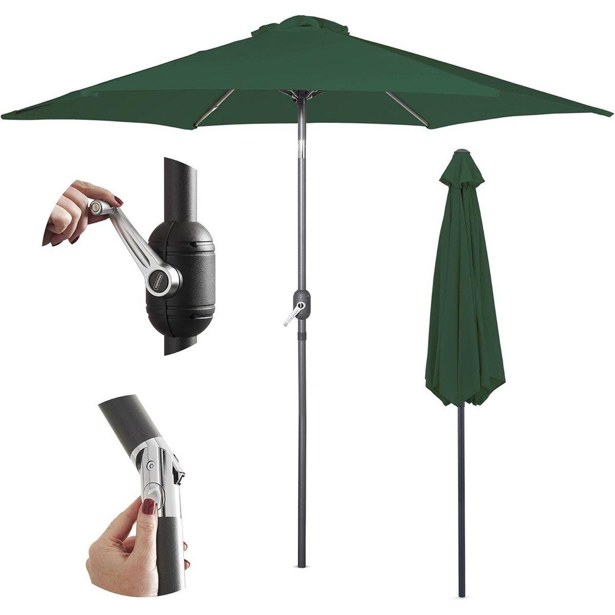 Vonhaus 2.7m Steel Garden Parasol
