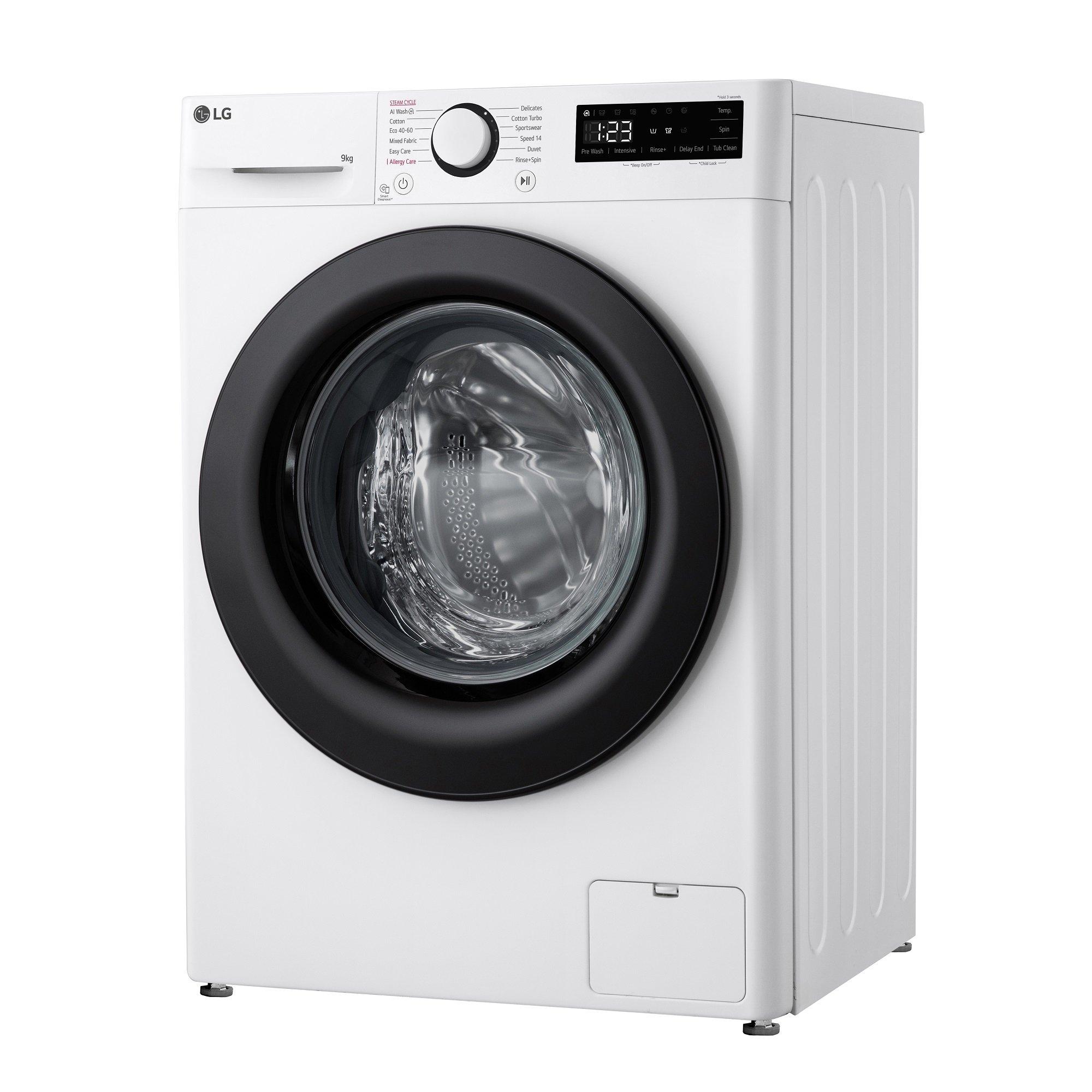 White - LG - LG TURBOWASH F2Y509WBLN1 9KG WASHING MACHINE - 6