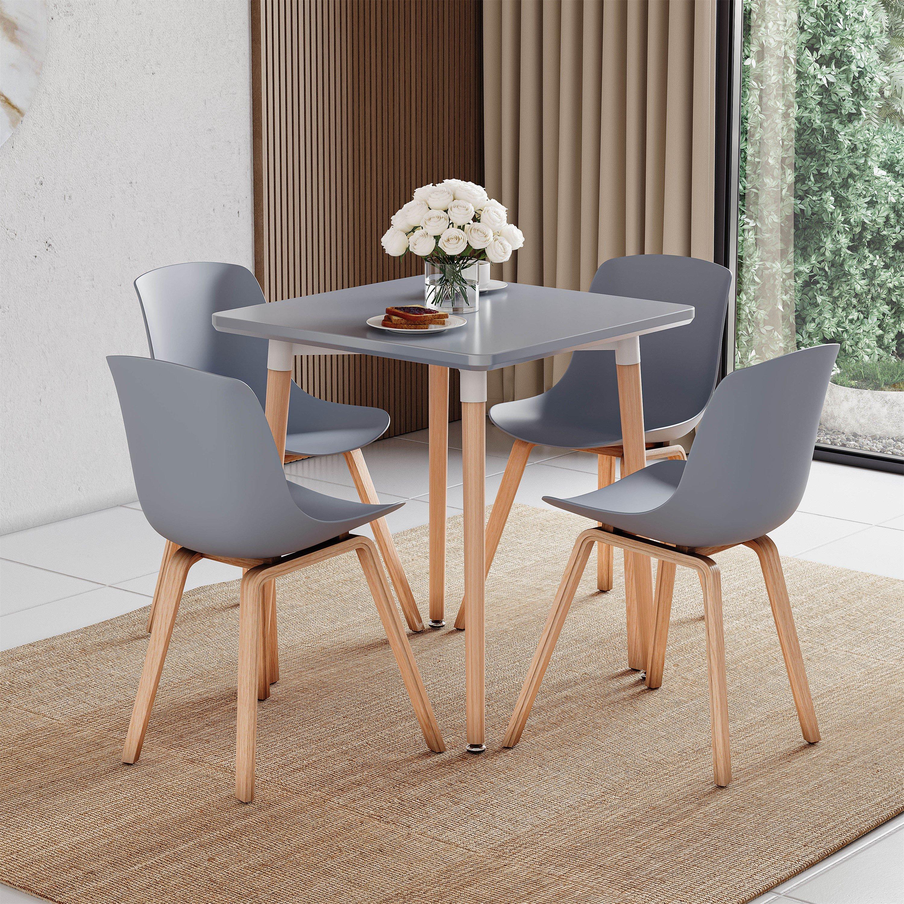 Lassic  Vida Designs Batley 2 Seater Square Dining Table - Grey - 2 Seater