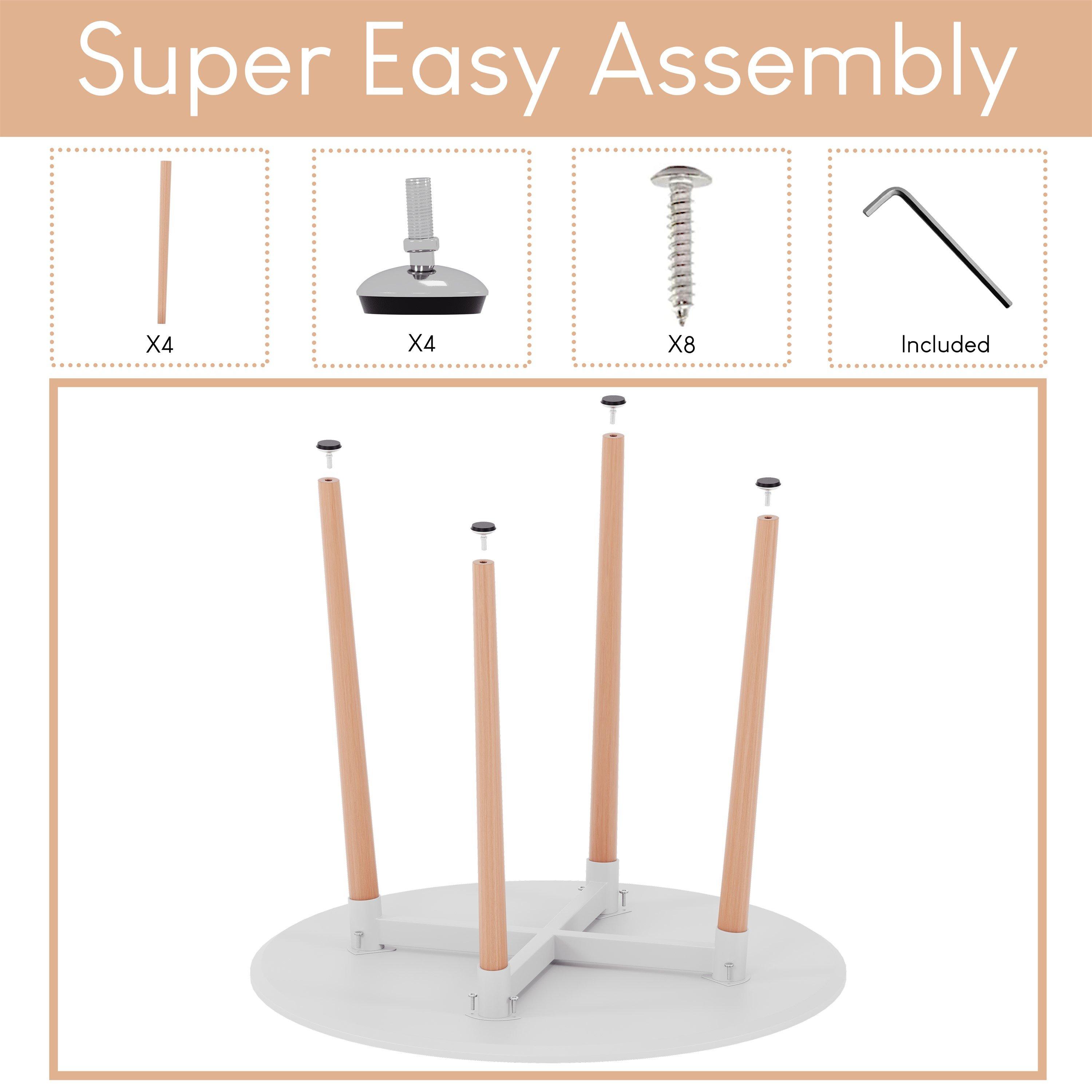White - Lassic - Vida Designs Batley 4 Seater Round Dining Table - 7