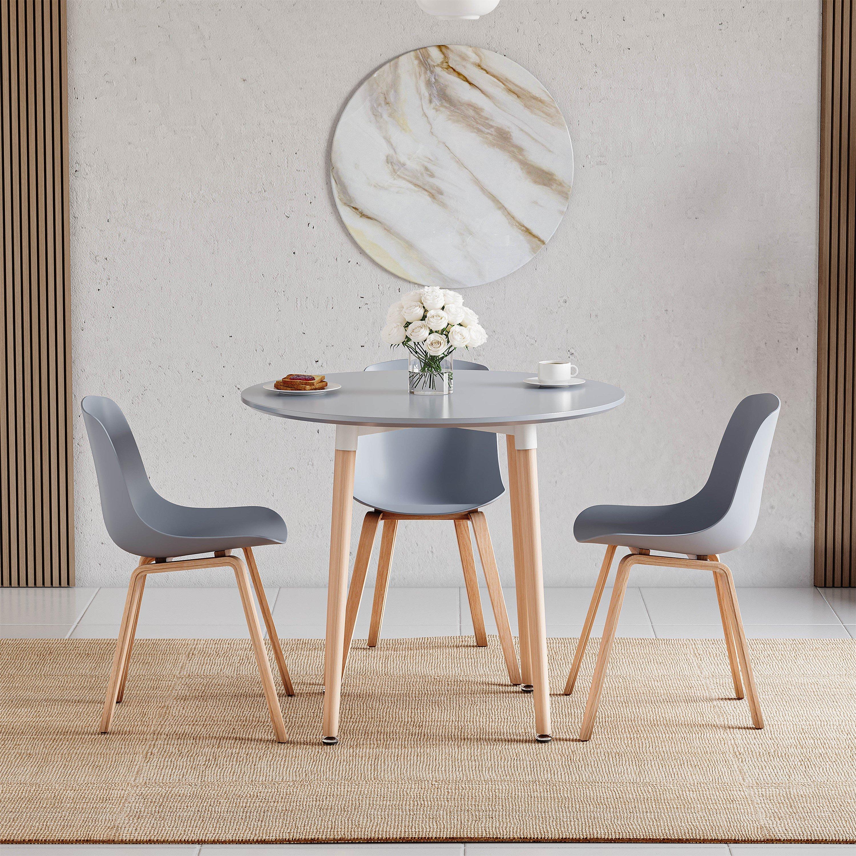 Grey - Lassic - Vida Designs Batley 4 Seater Round Dining Table - 3