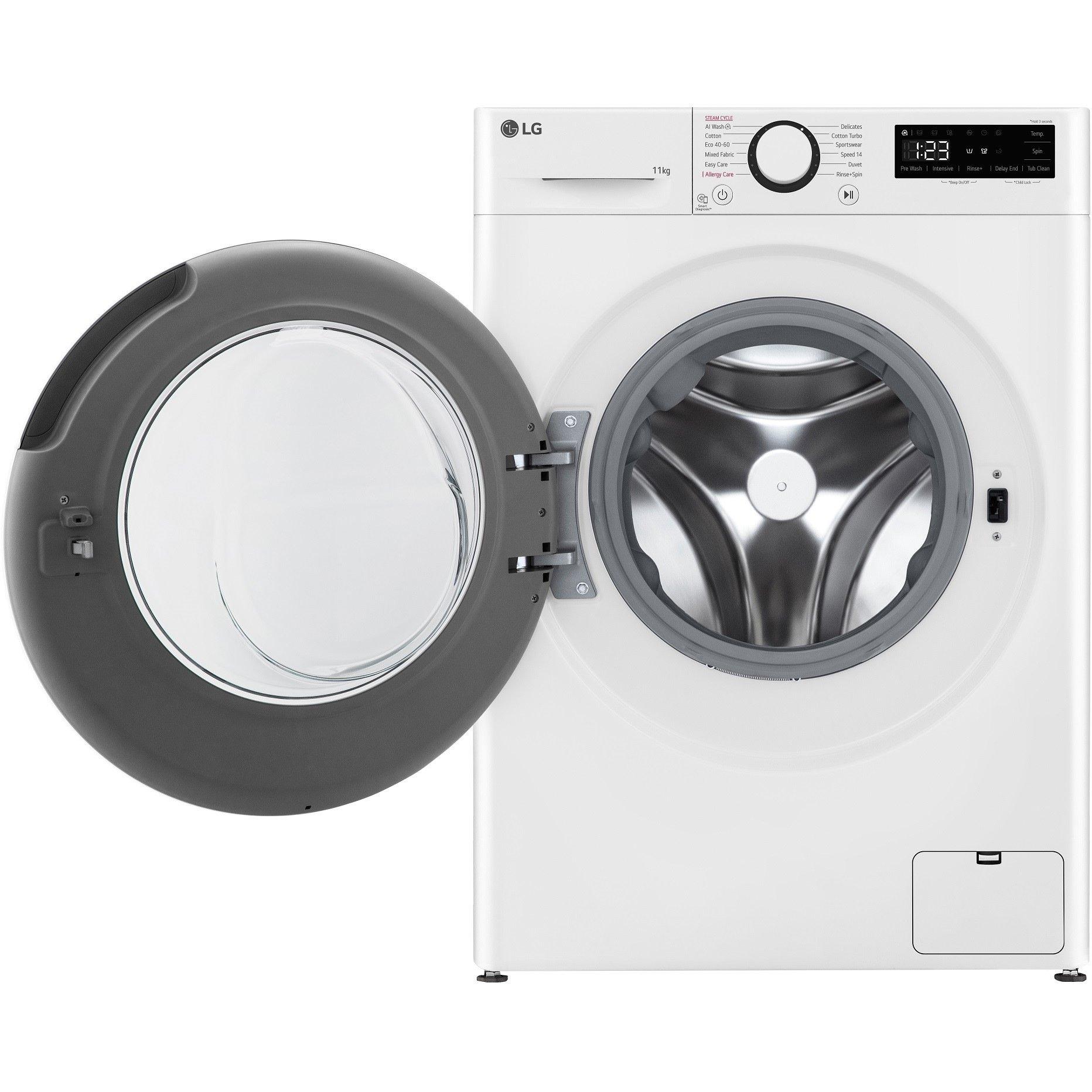 White - LG - LG TURBOWASH F4Y511WBLN1 11KG WASHING MACHINE - 2