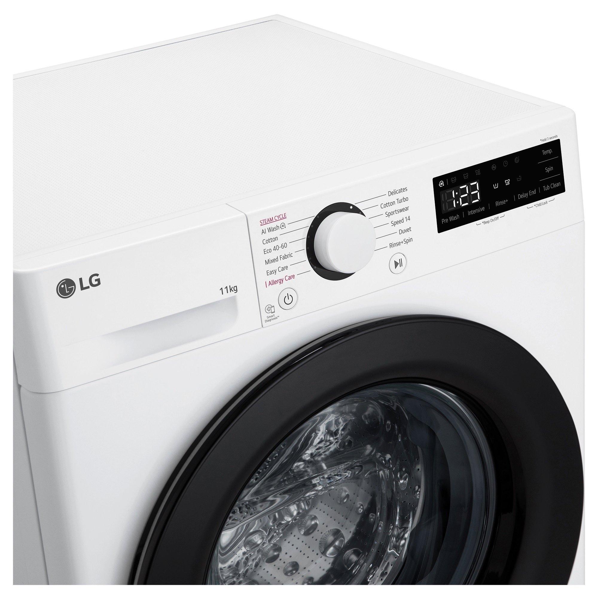 White - LG - LG TURBOWASH F4Y511WBLN1 11KG WASHING MACHINE - 9