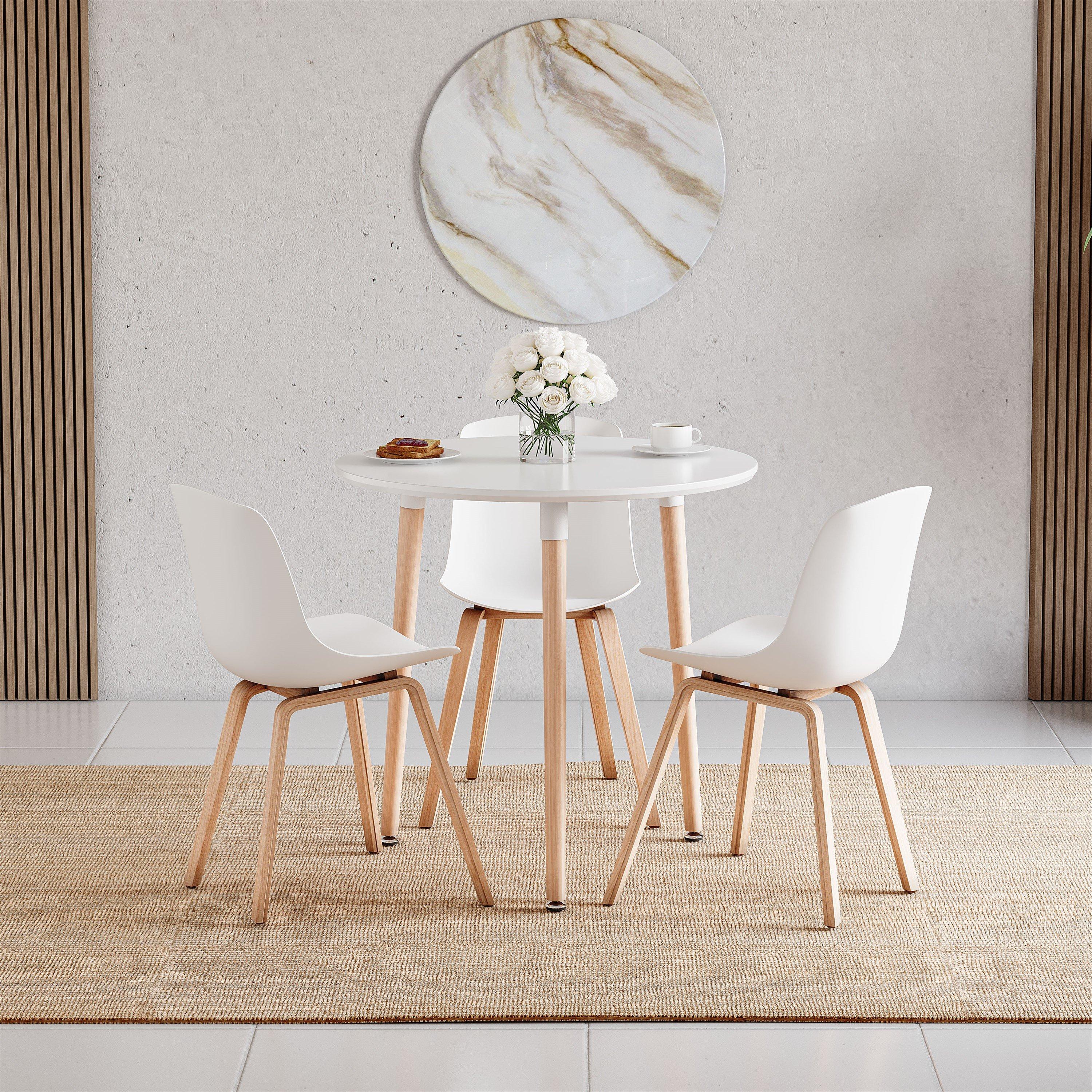 White - Lassic - Vida Designs Batley 3 Seater Round Dining Table - 3