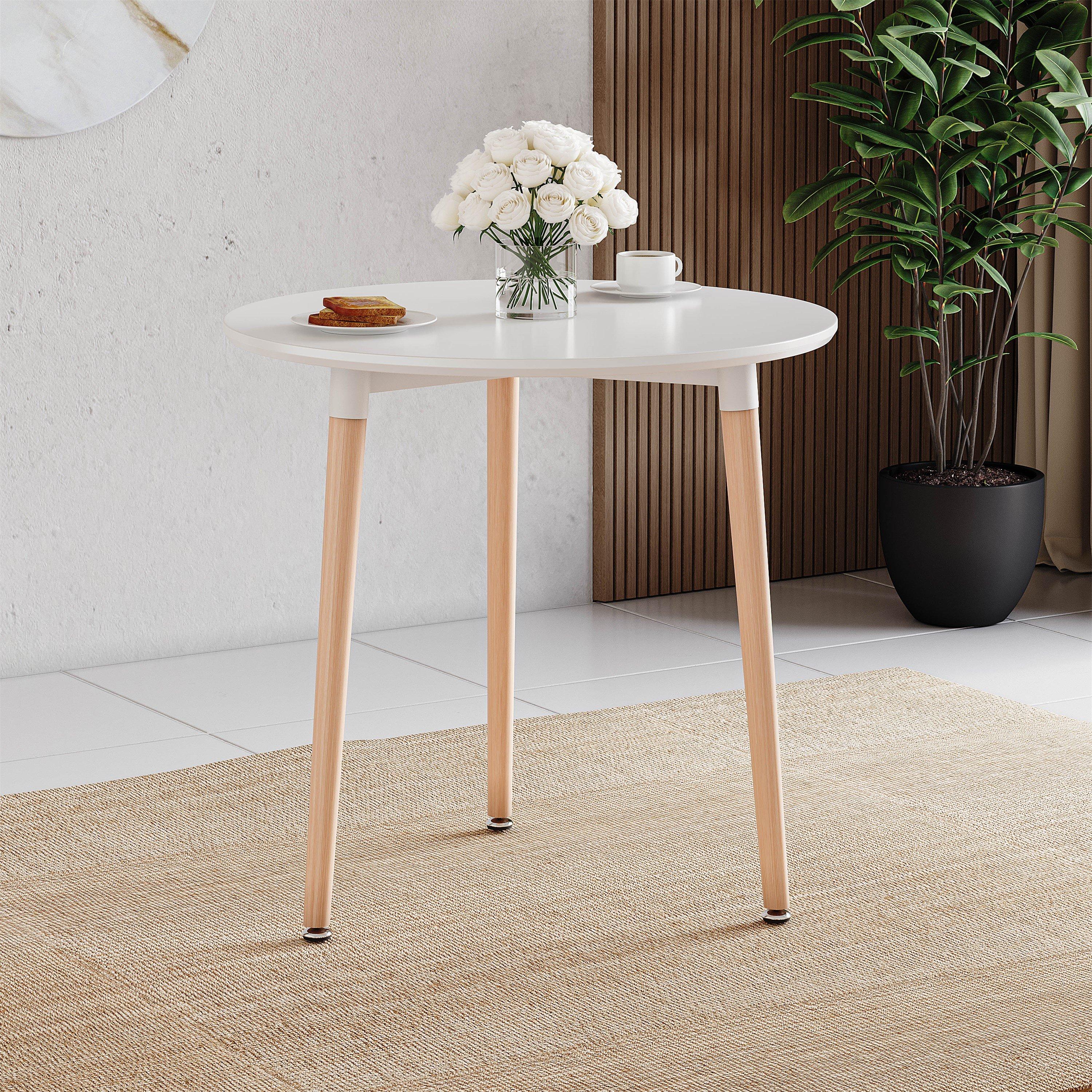 White - Lassic - Vida Designs Batley 3 Seater Round Dining Table - 4