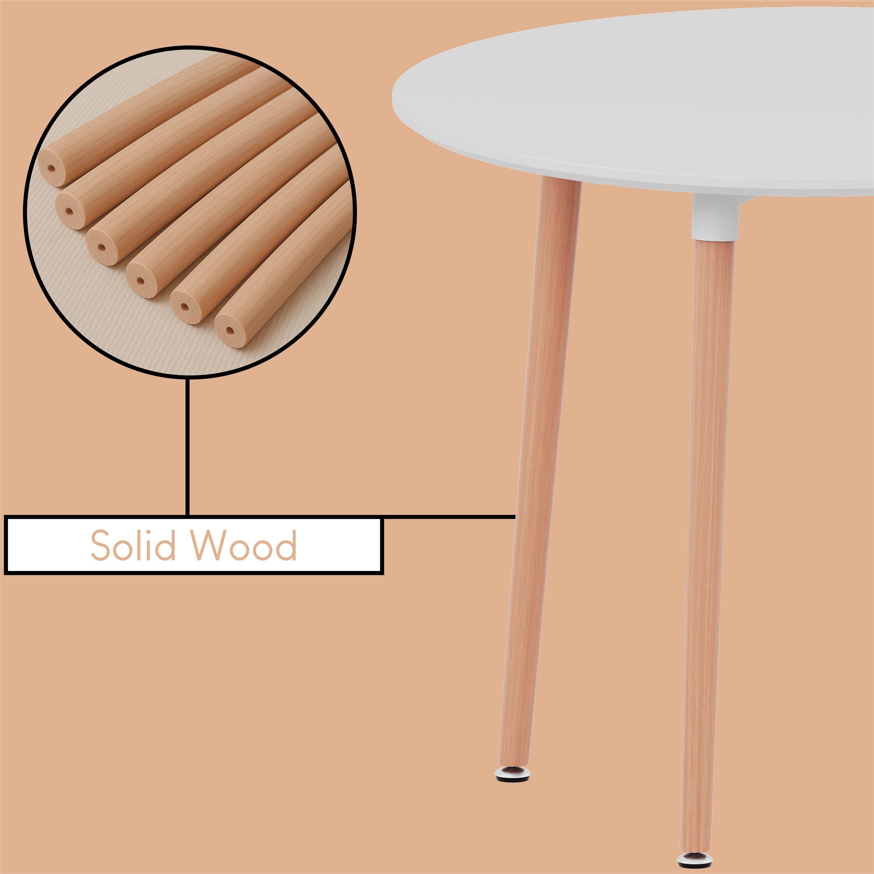 White - Lassic - Vida Designs Batley 3 Seater Round Dining Table - 6