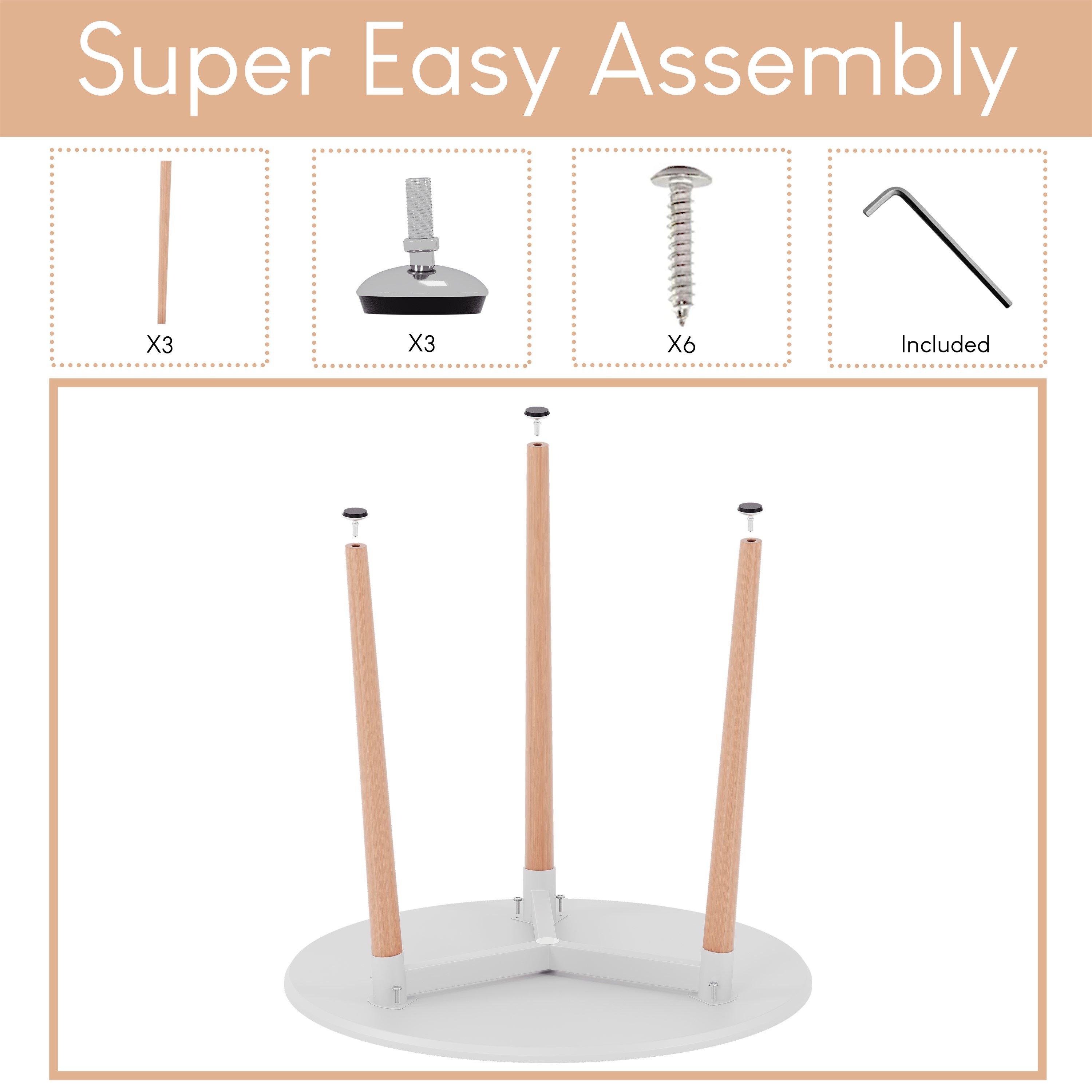 White - Lassic - Vida Designs Batley 3 Seater Round Dining Table - 7