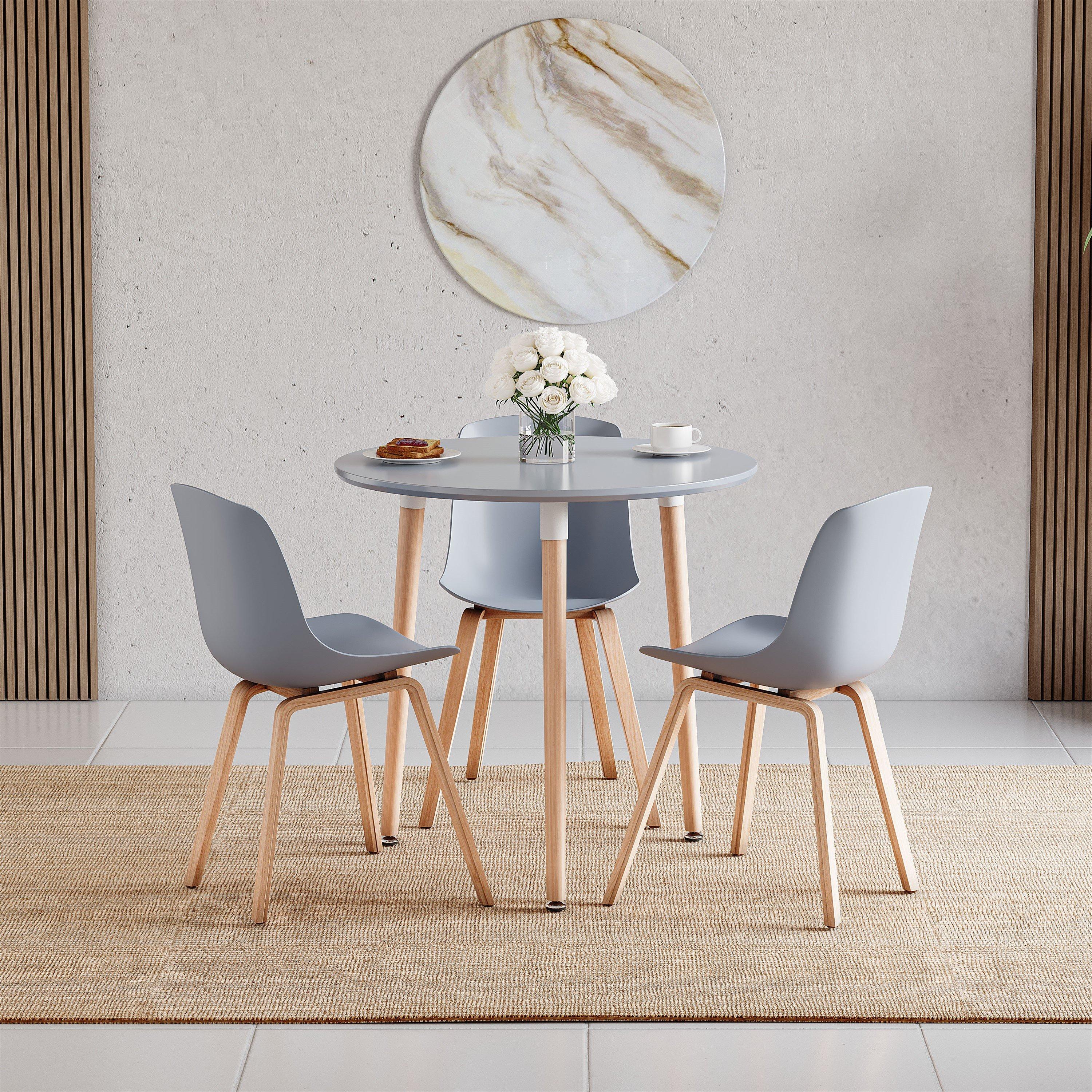 Grey - Lassic - Vida Designs Batley 3 Seater Round Dining Table - 3