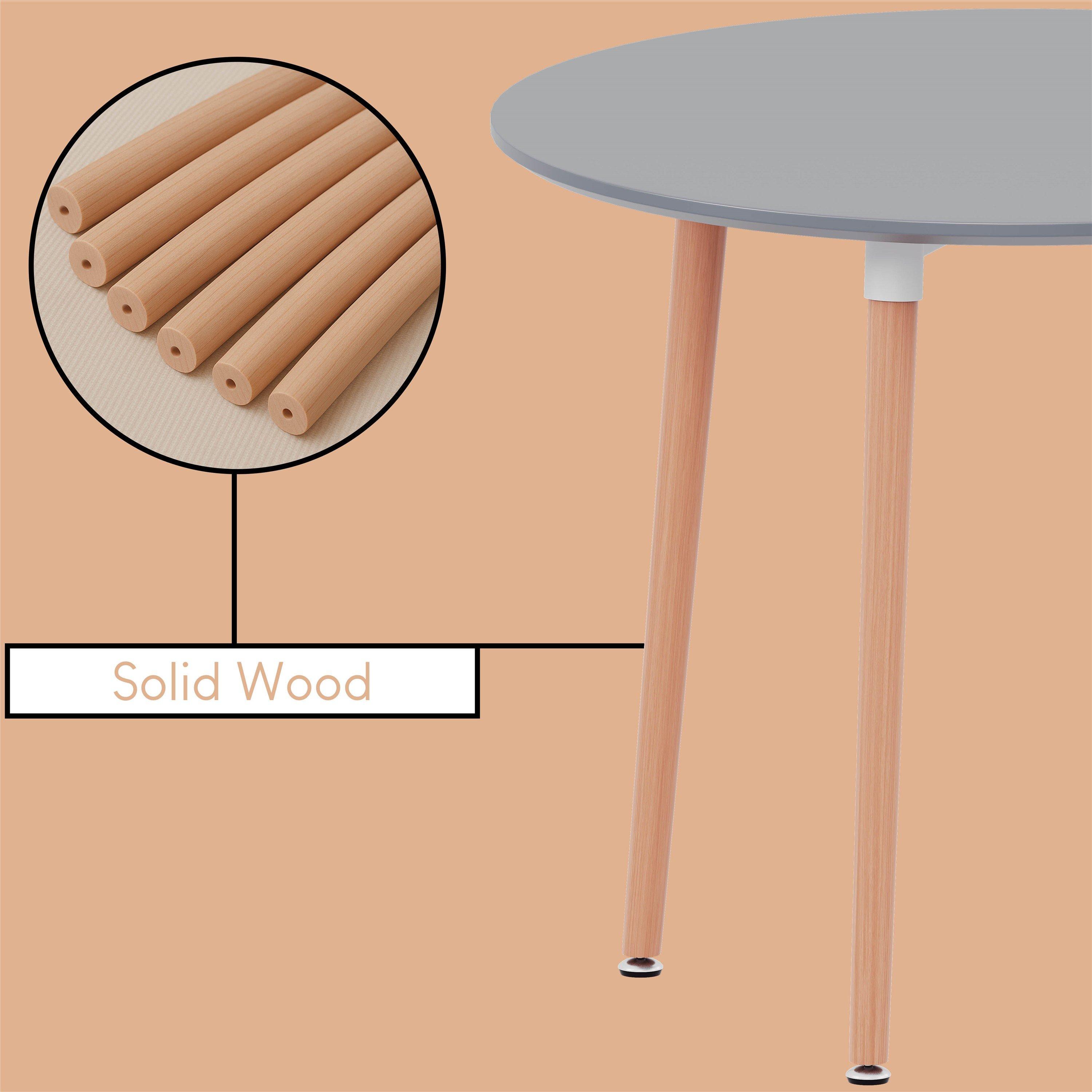 Grey - Lassic - Vida Designs Batley 3 Seater Round Dining Table - 6