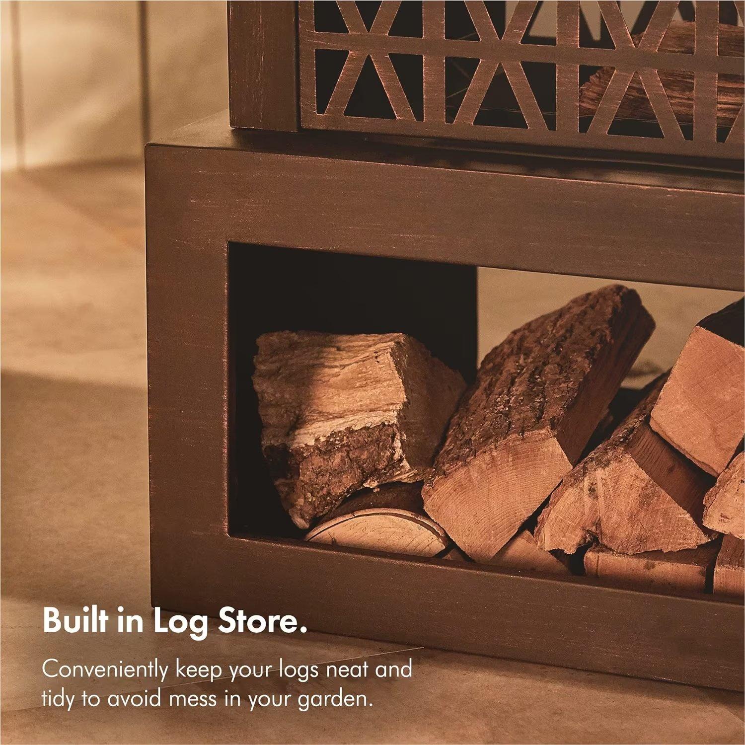 Black - VonHaus - VouHaus - Outdoor Fireplace - 3