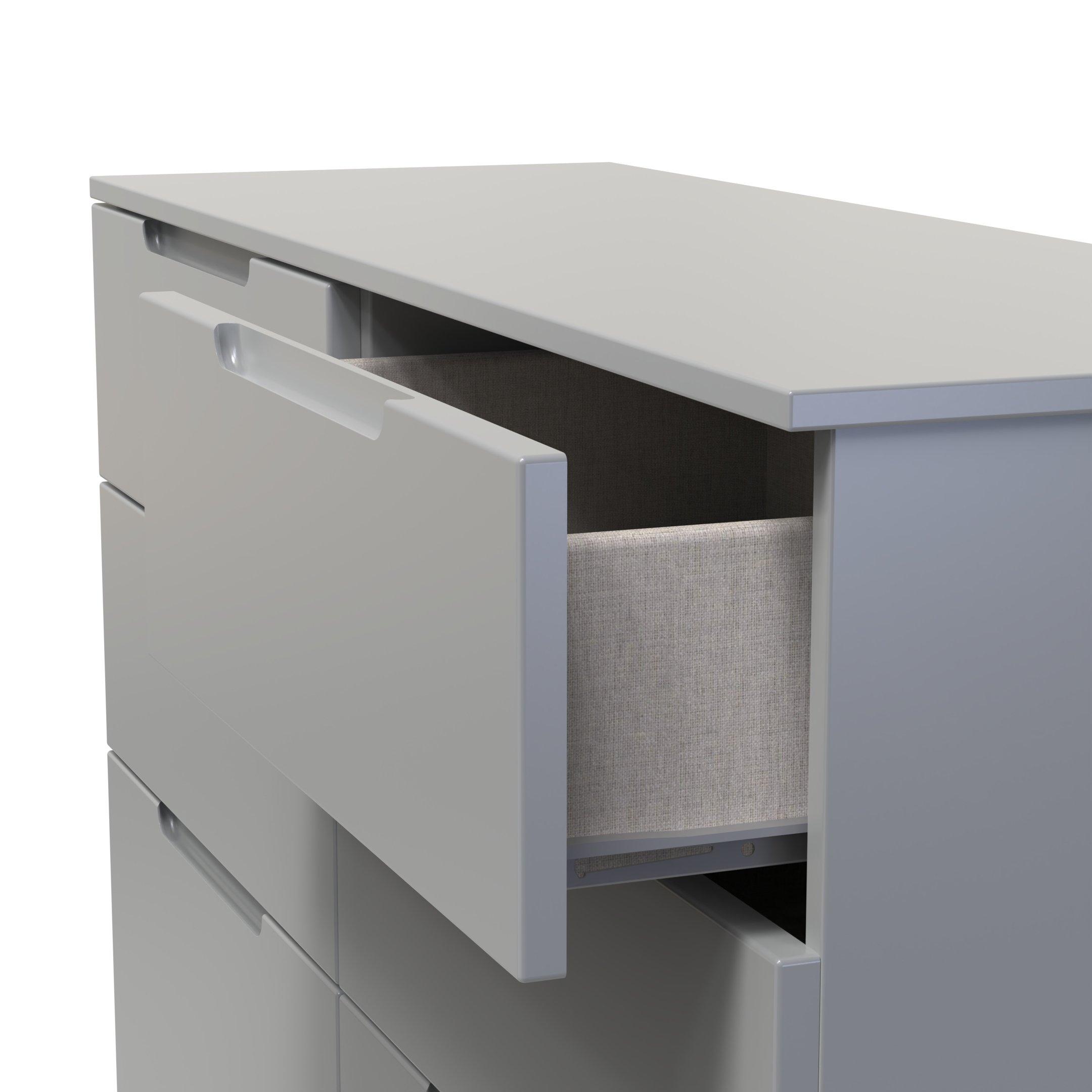 Dusk Grey - Welcome Furniture - Milan 6 Drawer Chest - Ready Assembled - 5