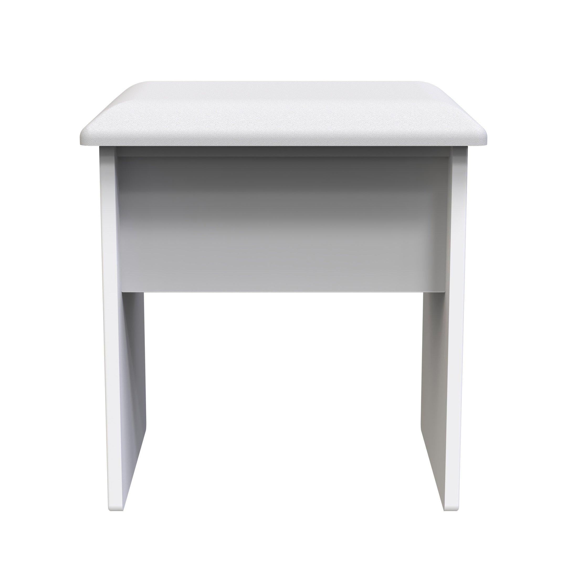 White Matt - Welcome Furniture - Camden Stool - Ready Assembled - 1