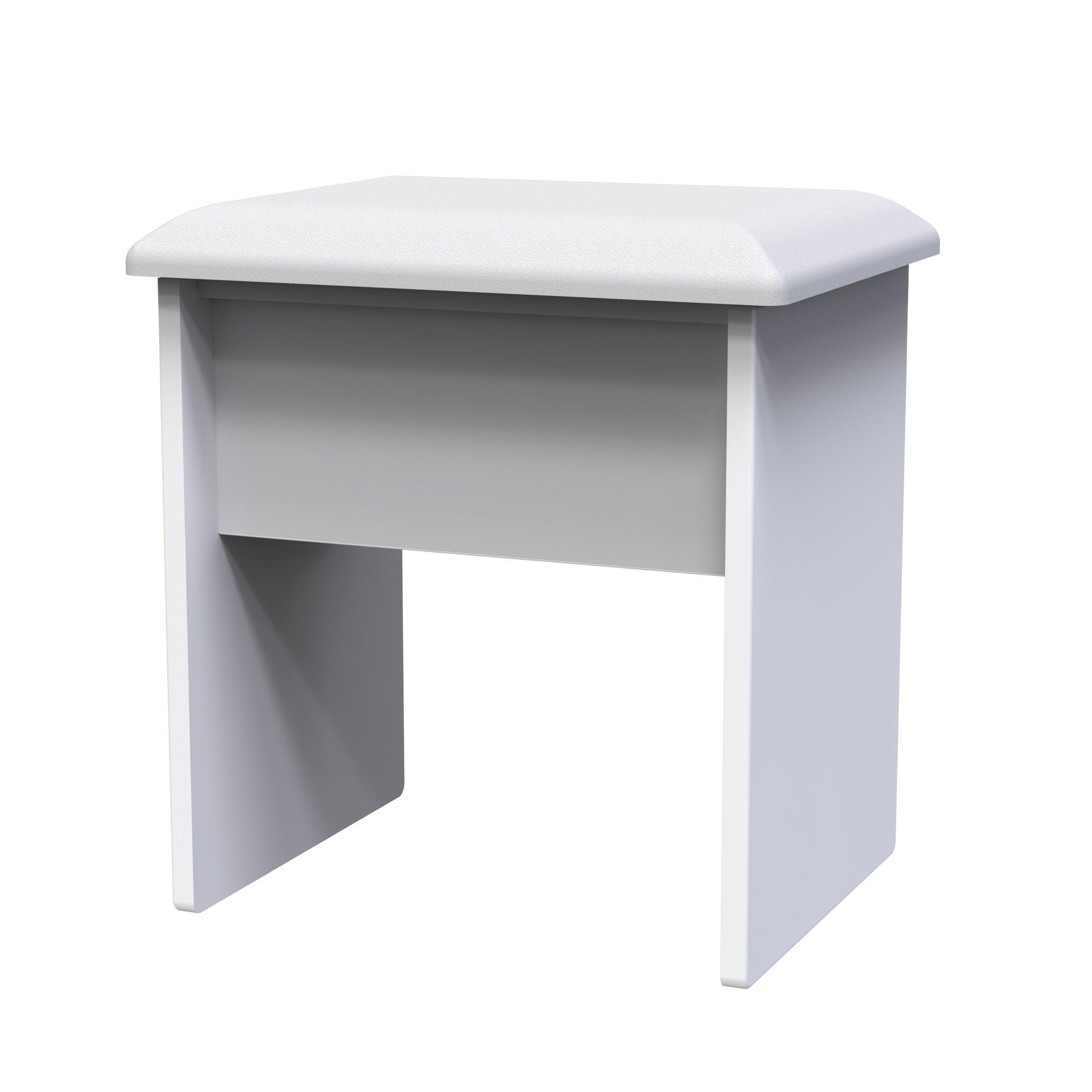 White Matt - Welcome Furniture - Camden Stool - Ready Assembled - 3