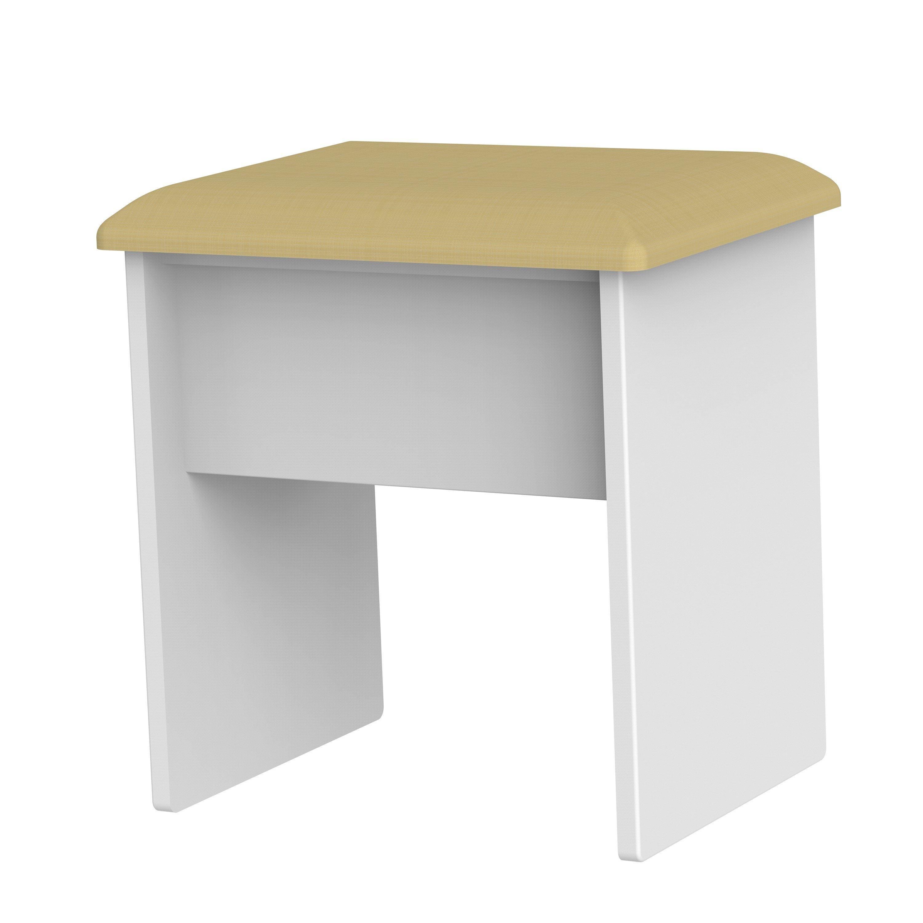 White Matt - Welcome Furniture - Camden Stool - Ready Assembled - 5