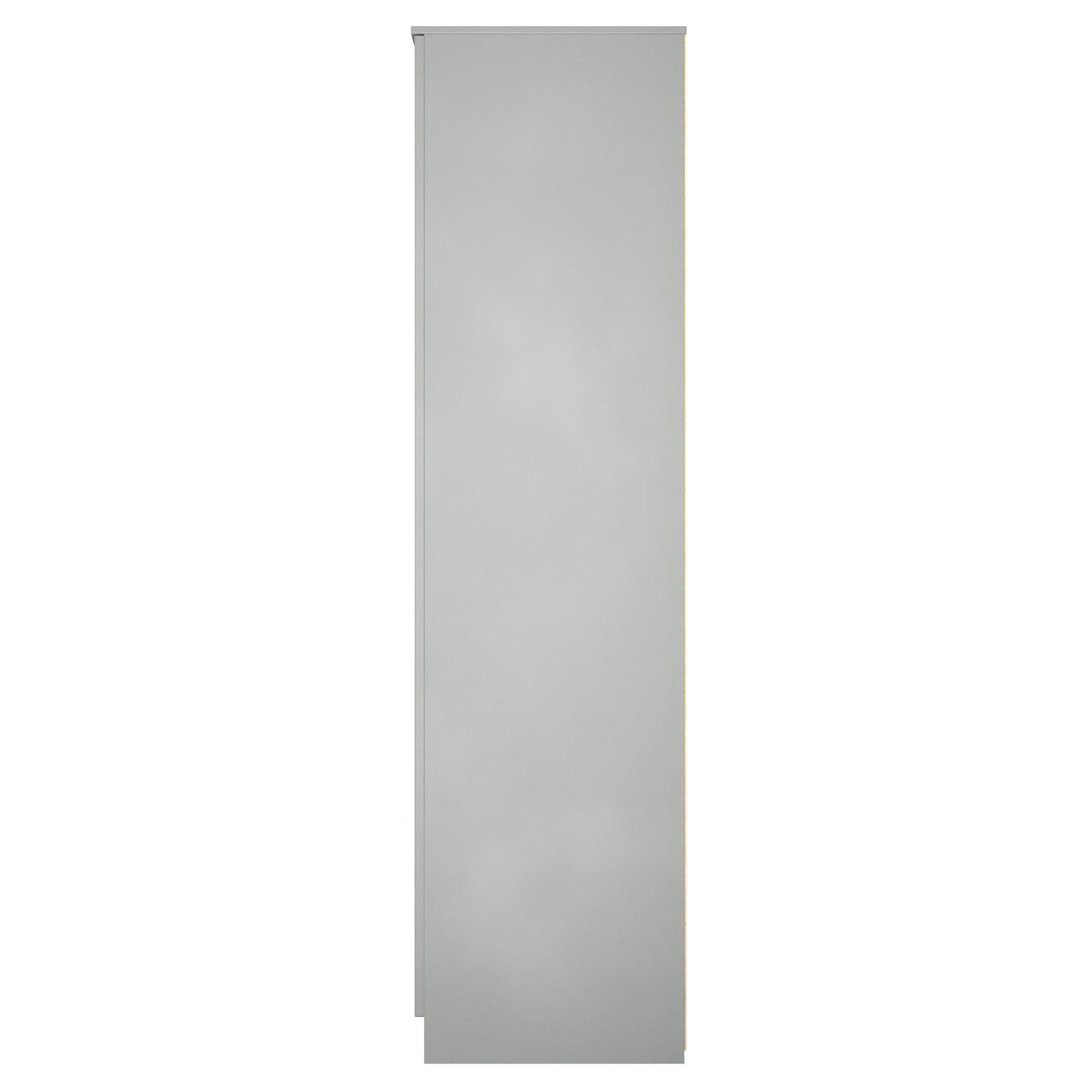 Dusk Grey - Welcome Furniture - Milan Tall Triple Mirror Wardrobe - Ready Assemble - 2