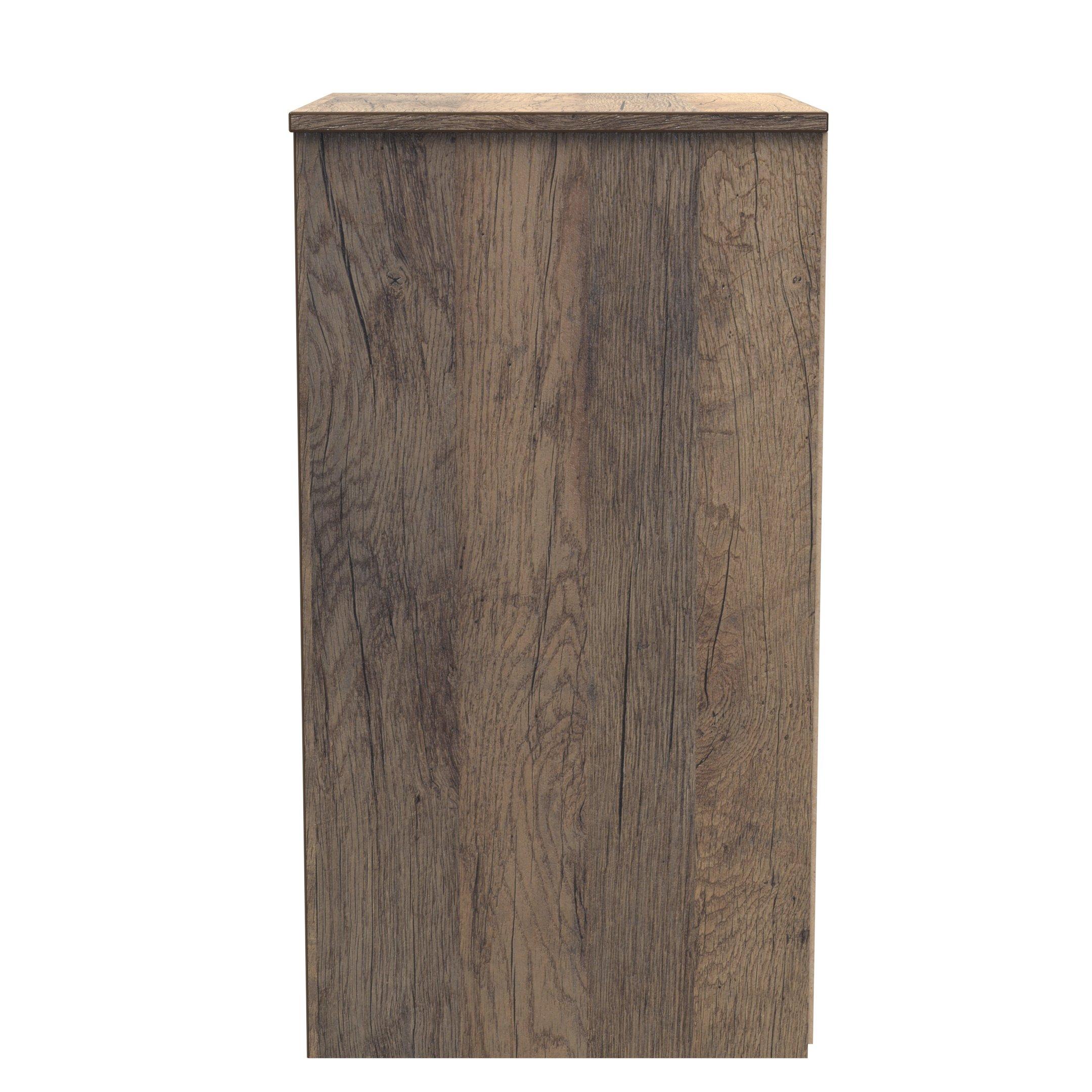 White Matt & Vi - Welcome Furniture - Nashville 3 Drawer Bedside Cabinet - 3