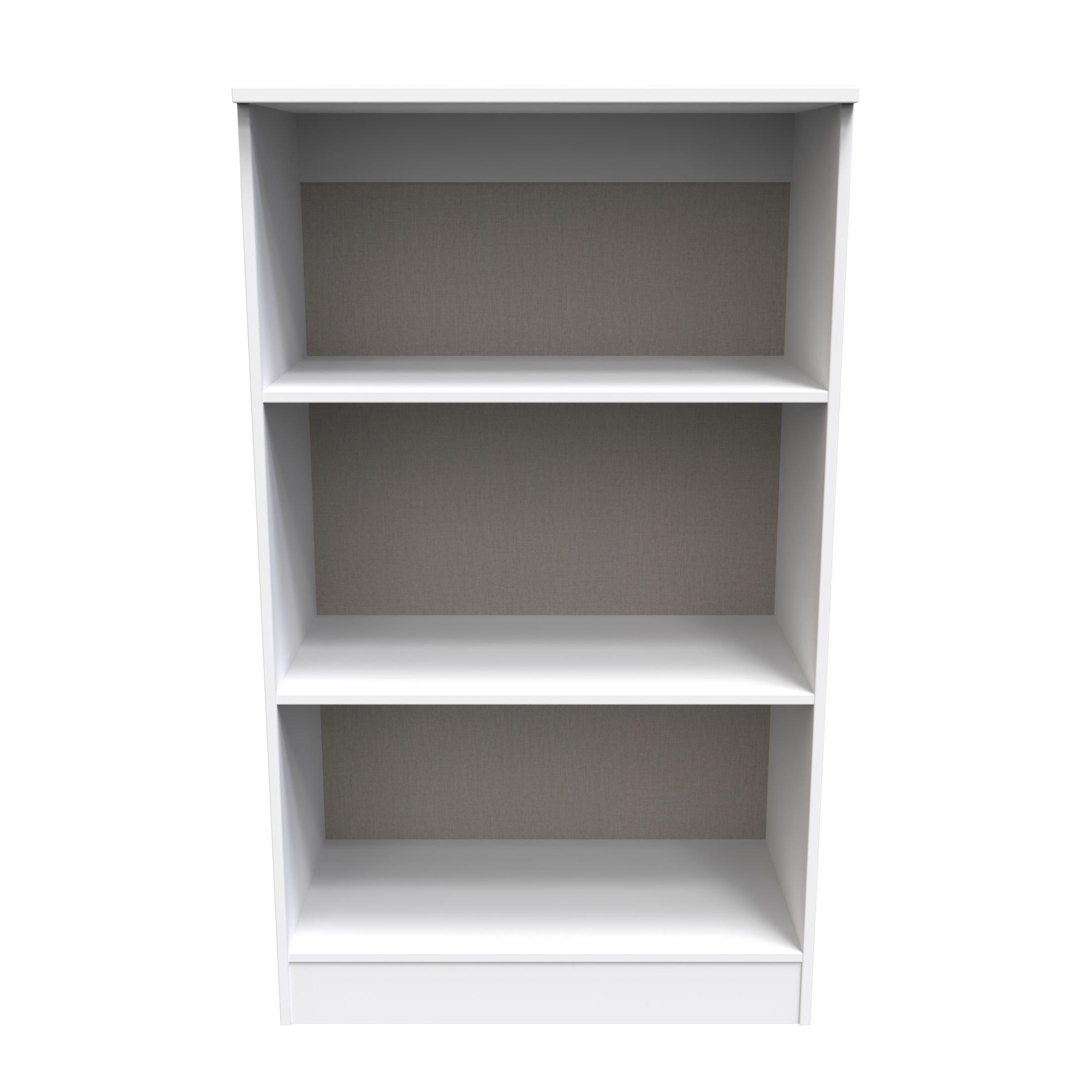 Welcome Furniture  Plymouth Bookcase - Ready Assembled - White Matt - Medium