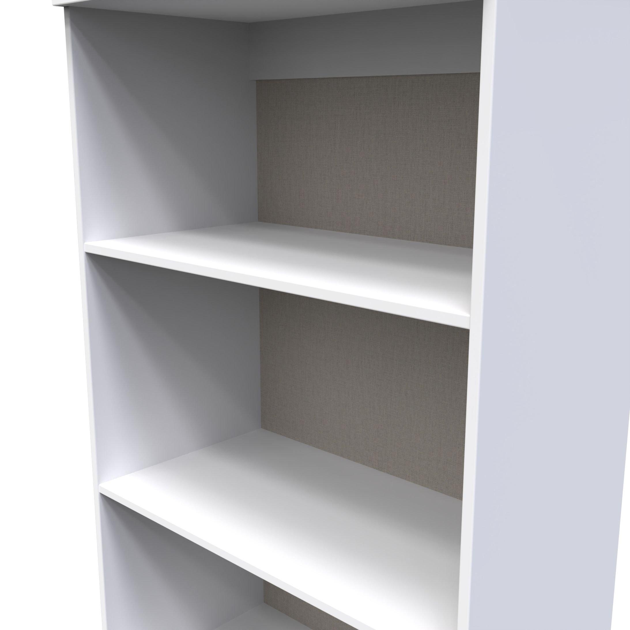 White Matt - Welcome Furniture - Plymouth Bookcase - Ready Assembled - 4