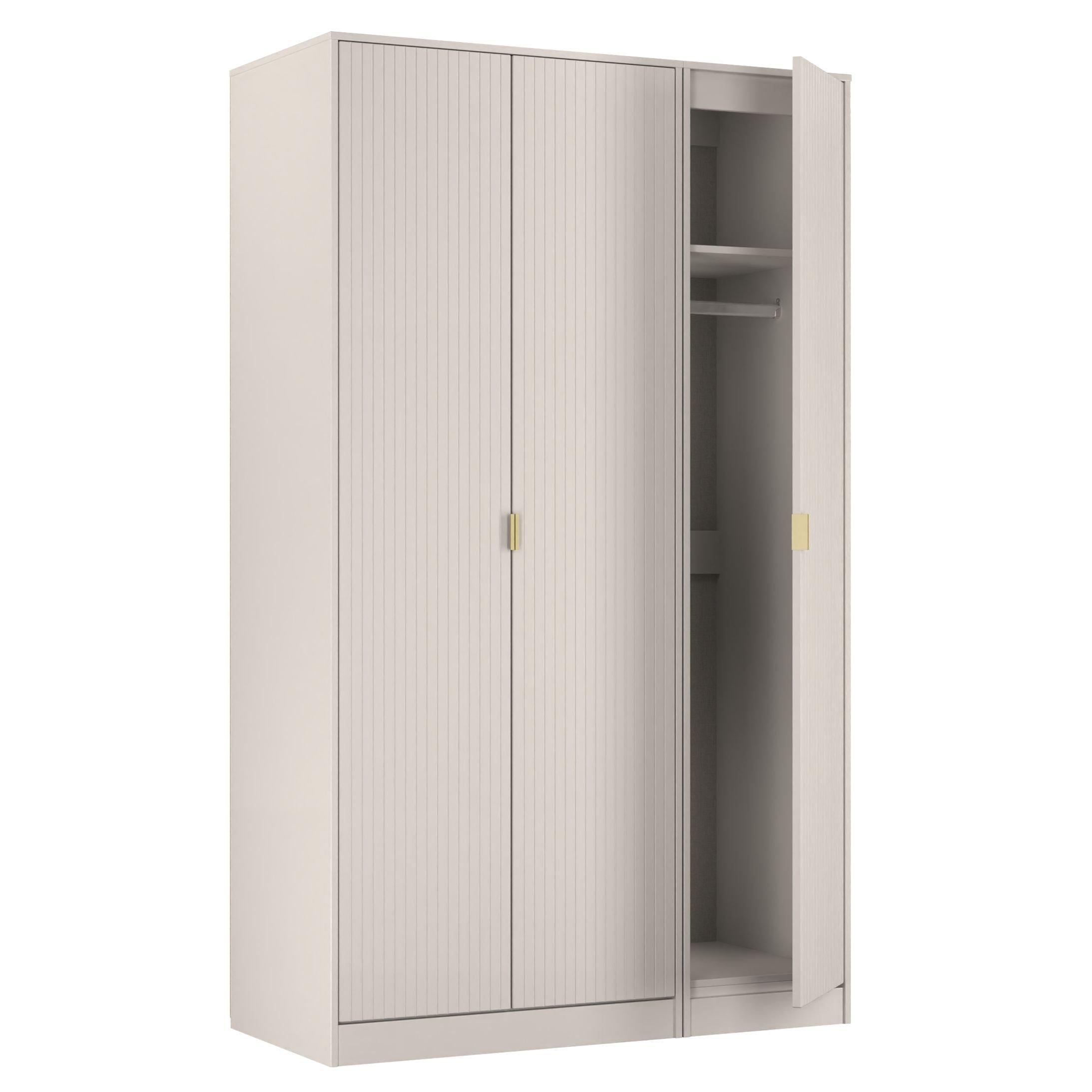 Kashmir Matt - Welcome Furniture - Linear 3 Door Wardrobe - Ready Assembled - 6