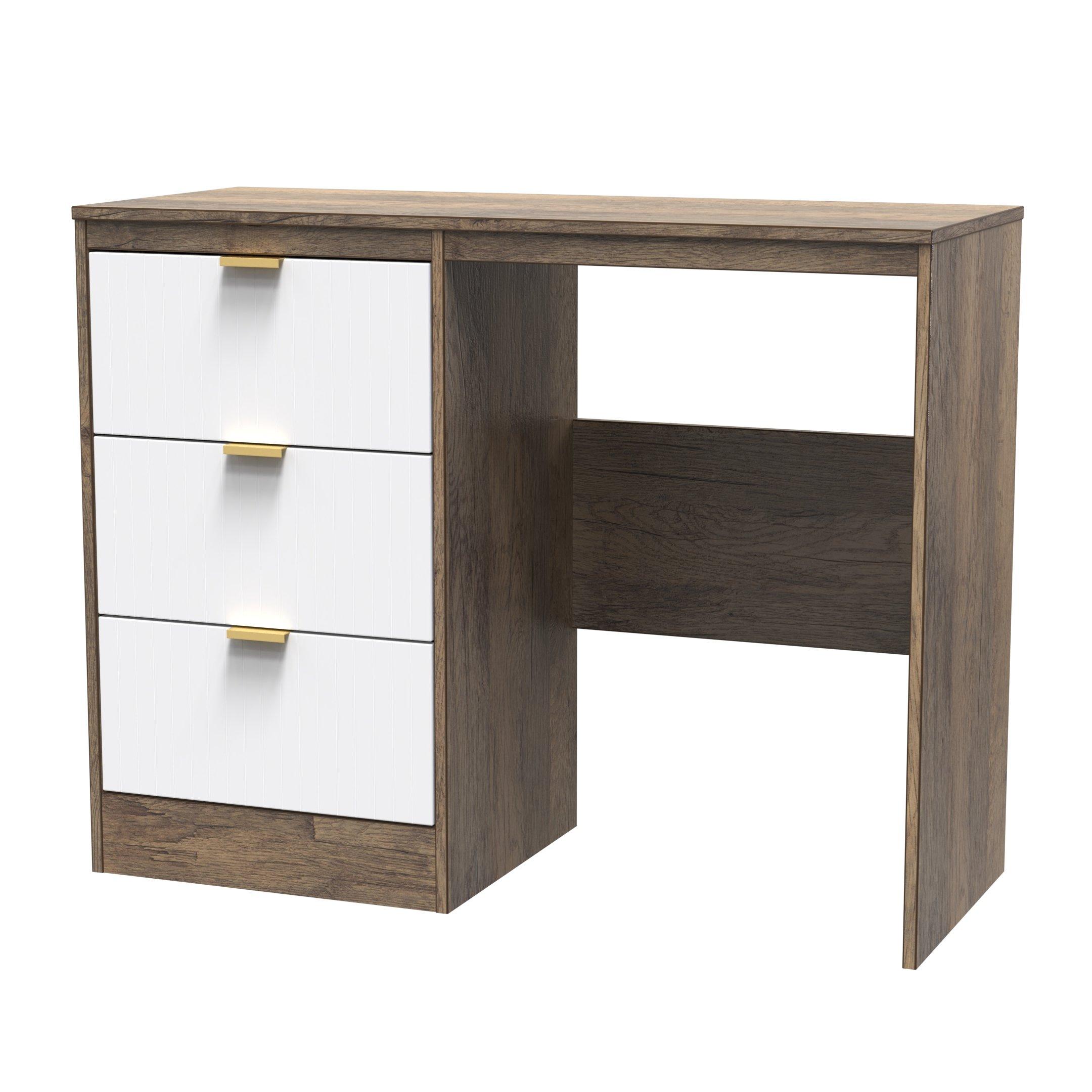White Matt & Vi - Welcome Furniture - Nashville 3 Drawer Vanity - 4