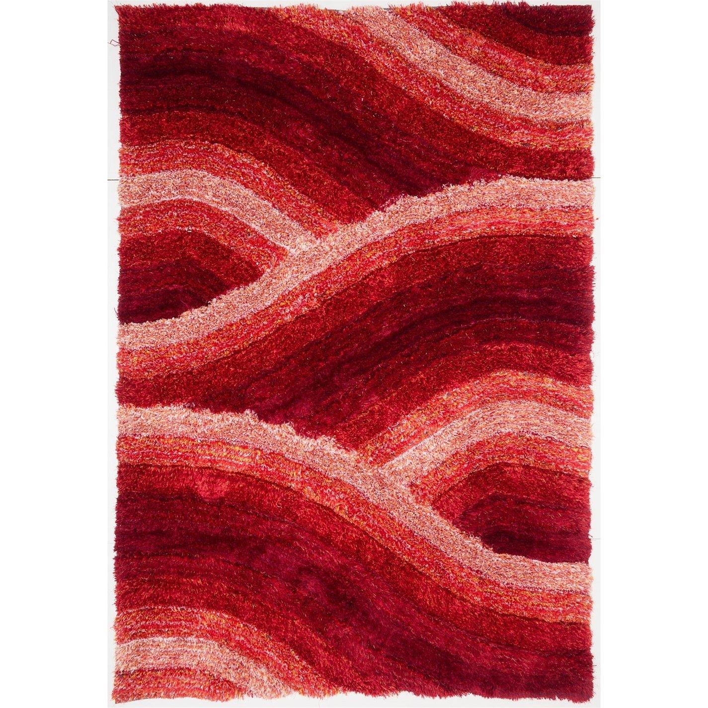 Red - Rugstyle - 3D SHAGGY WAVE 160x230cm - 2