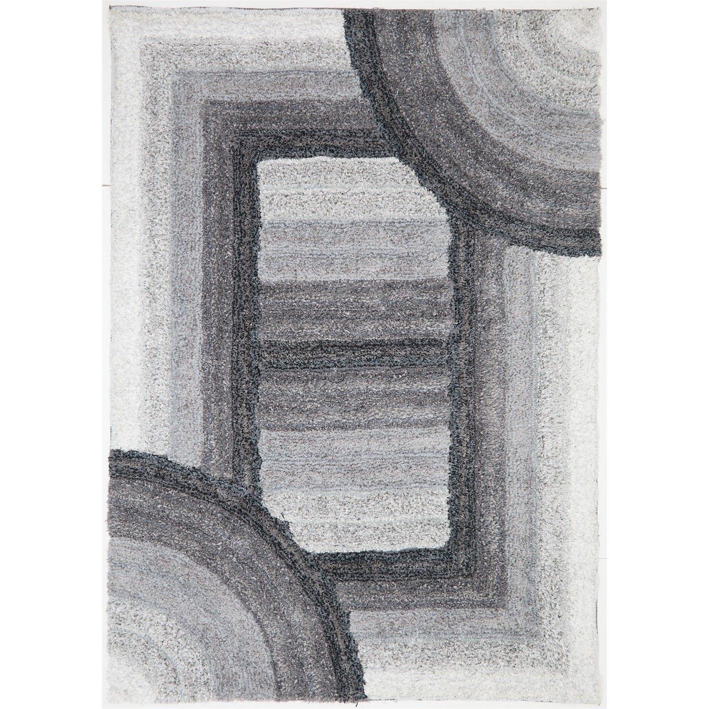 Charcoal - Rugstyle - 3D SHAGGY TRELLIS 160x230cm - 2