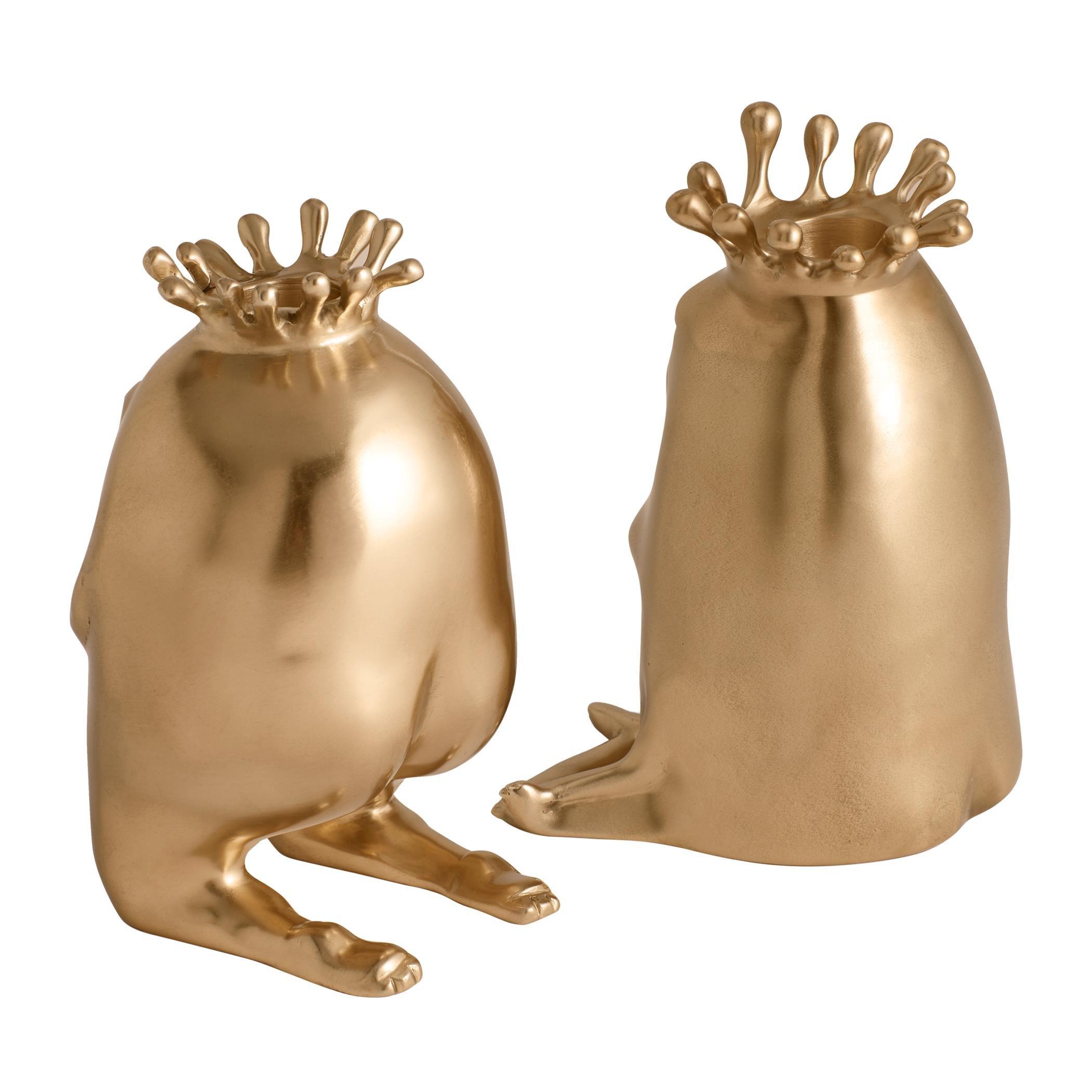 Gold - LObjet - Haas King & Queen Candlestick Holders (Set of 2) - 5