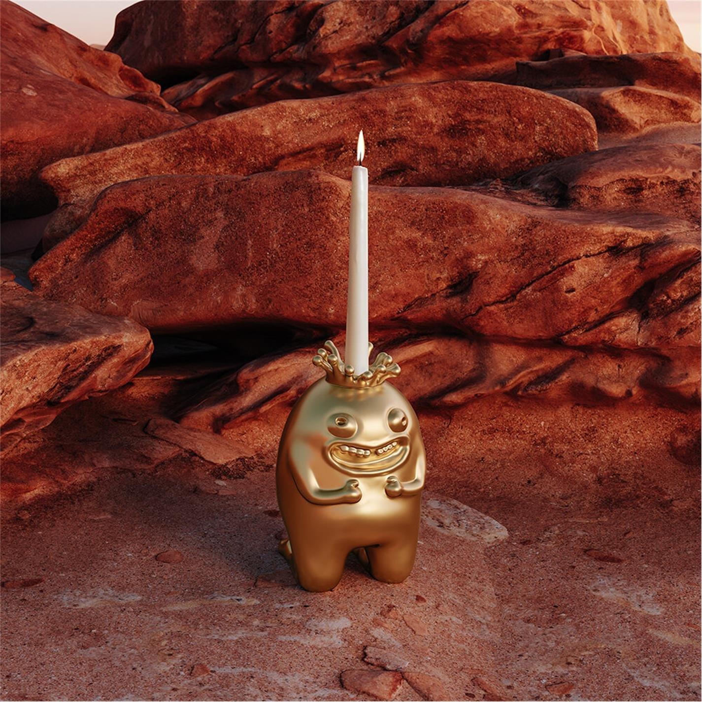 Gold - LObjet - Haas King & Queen Candlestick Holders (Set of 2) - 7