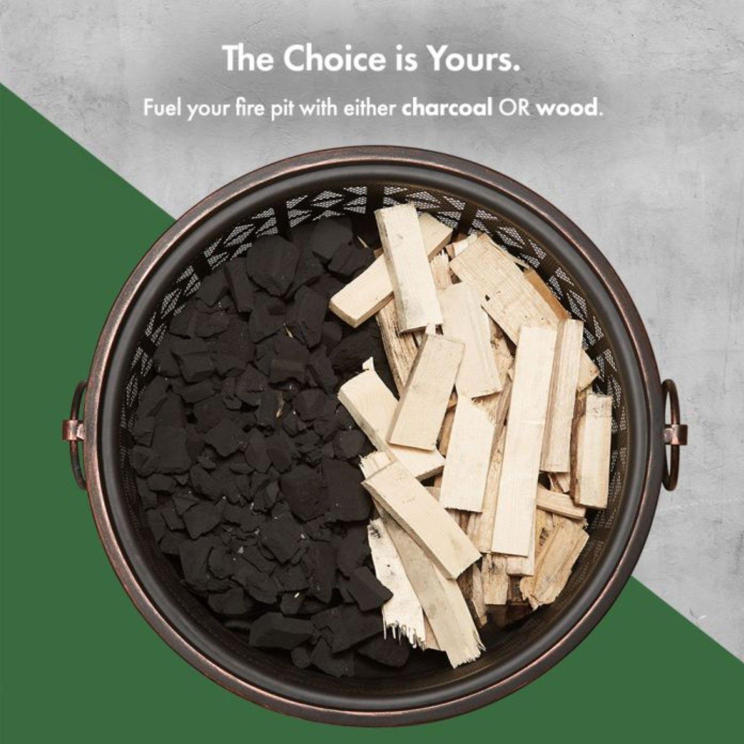 Black - VonHaus - VonHaus - Geo Fire Pit - 5