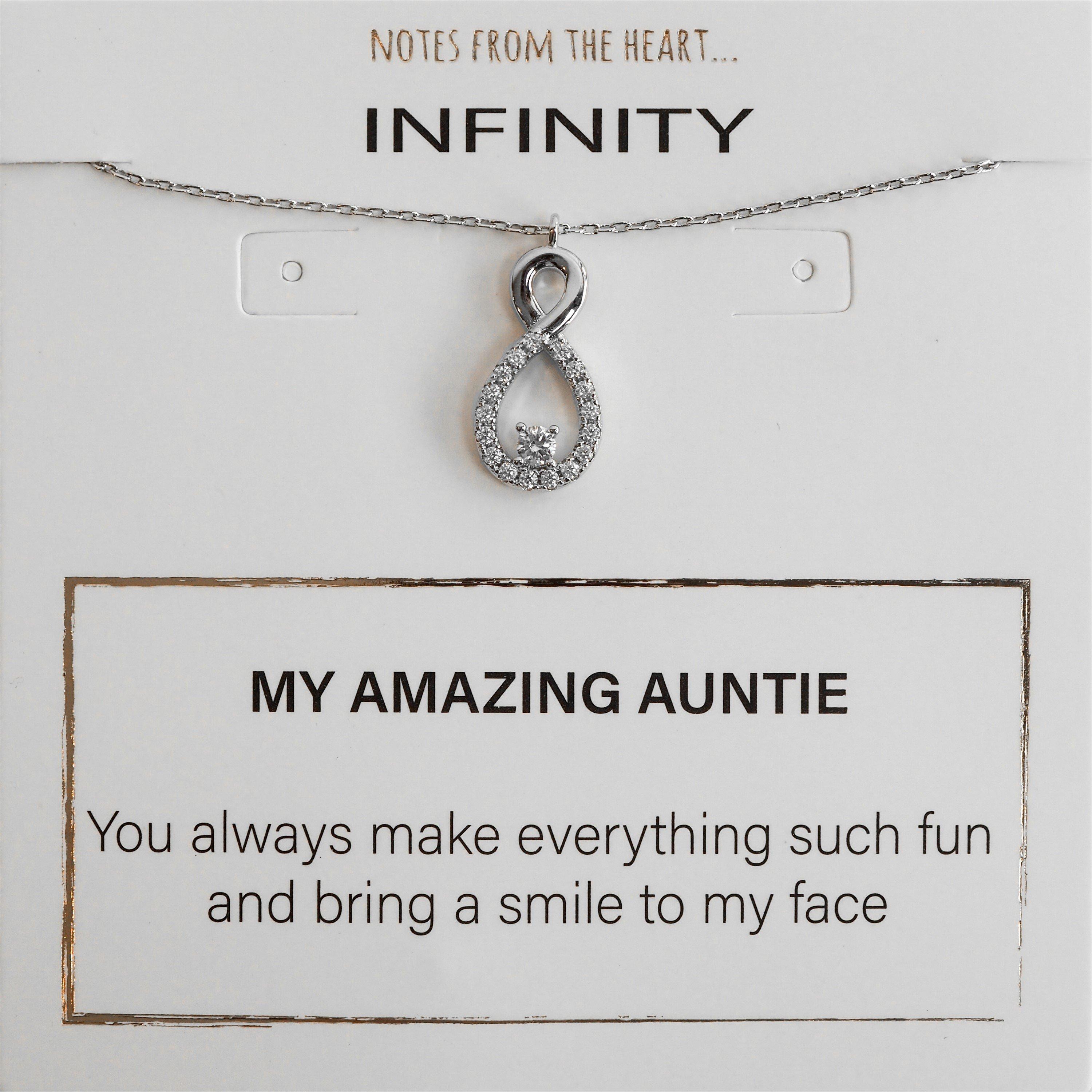 Notes From The Heart Women's Nfth Infinity My Amazing Auntie Pendant - Silver