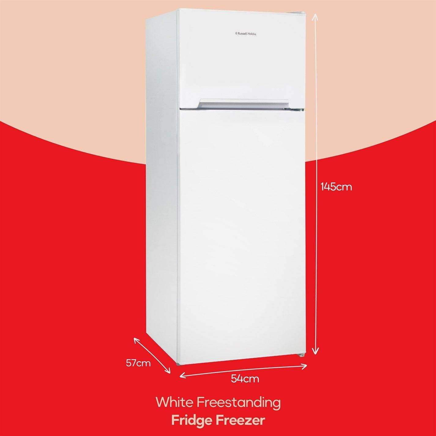 White - Russell Hobbs - 145cm High Freestanding Fridge Freezer - 2