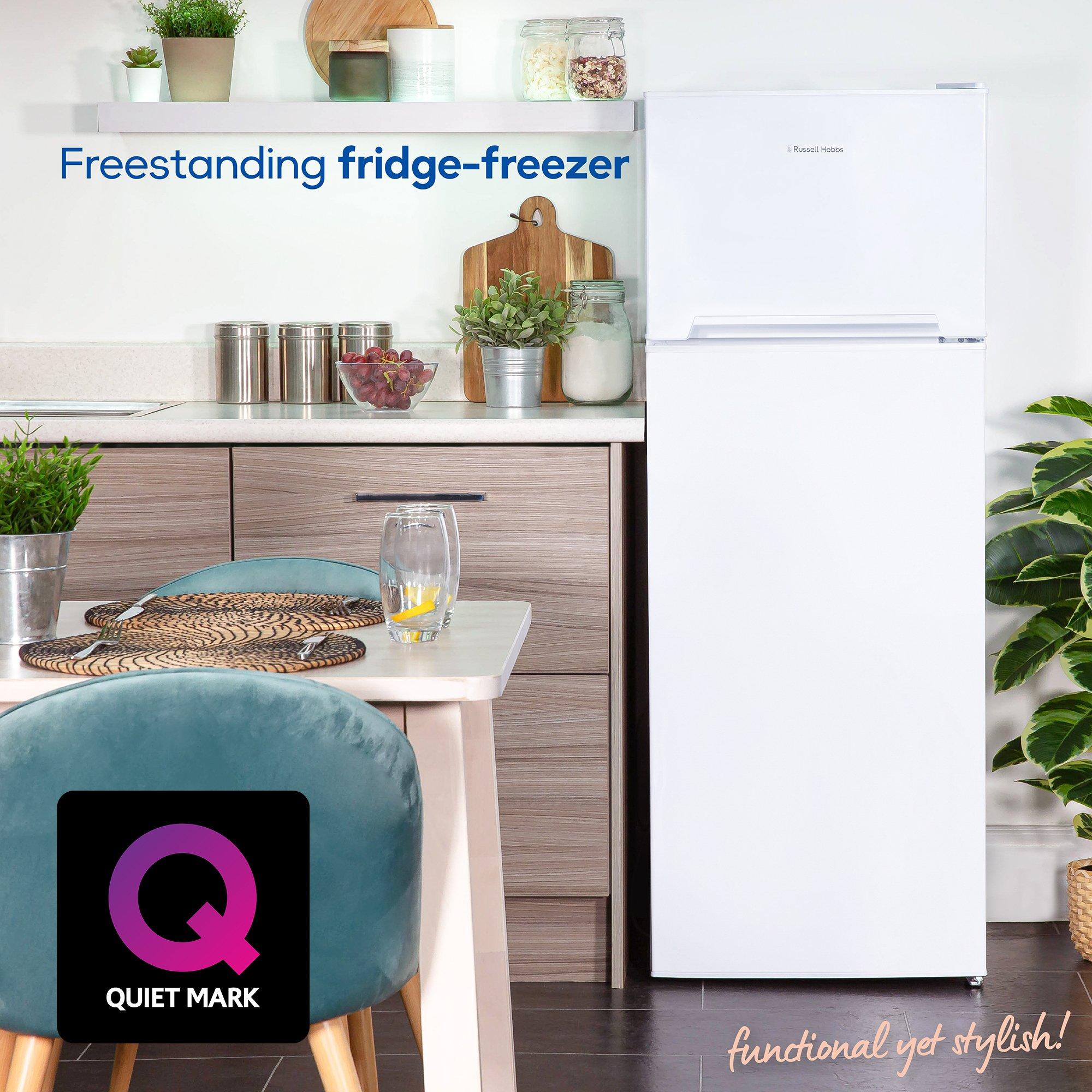 White - Russell Hobbs - 145cm High Freestanding Fridge Freezer - 4