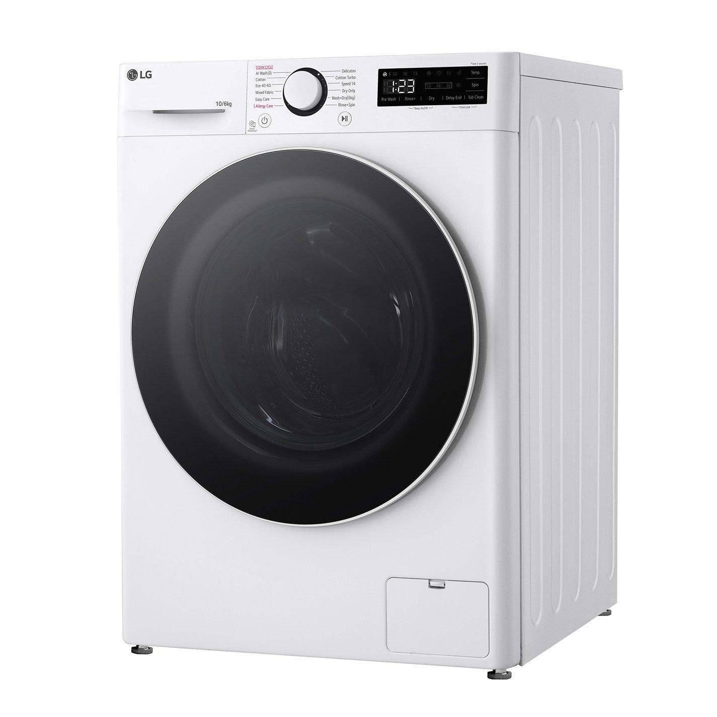 White - LG - TURBOWASH FWY606WWLN1 10 / 6KG WASHER DRYER - 5
