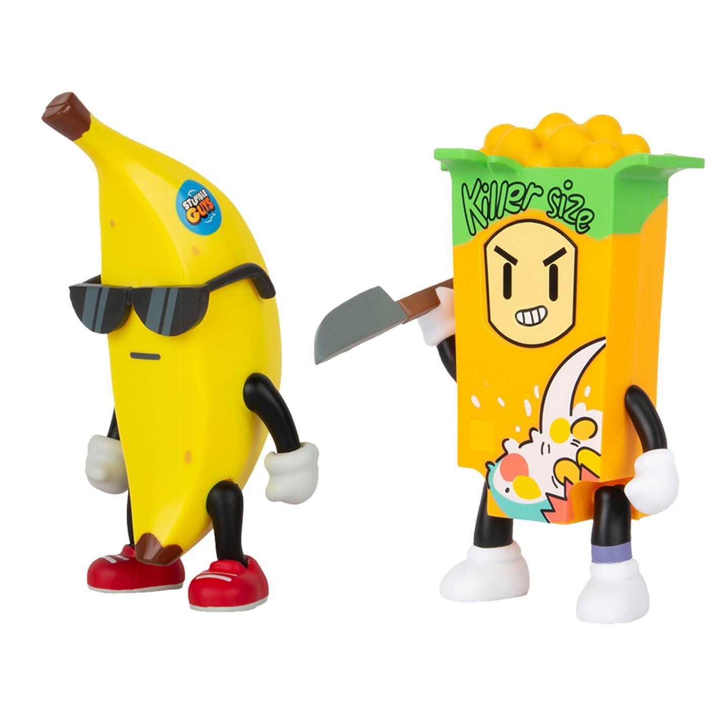 Merchandise - Click Distribution - Stumble Guys 4.5' AF 2pk Banana Guy & Cereal K - 1