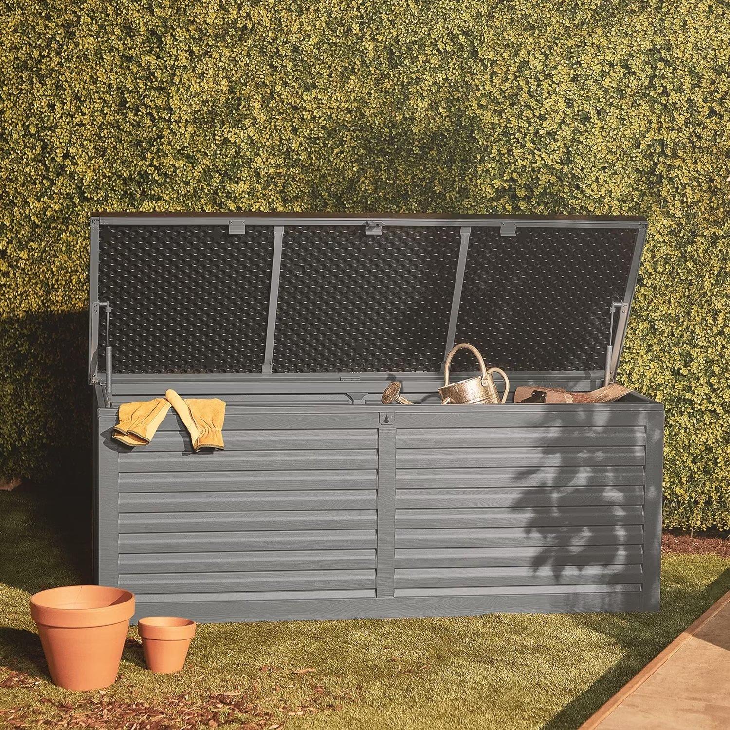 Grey - VonHaus - VonHaus - 390L Plastic Storage Box - 2